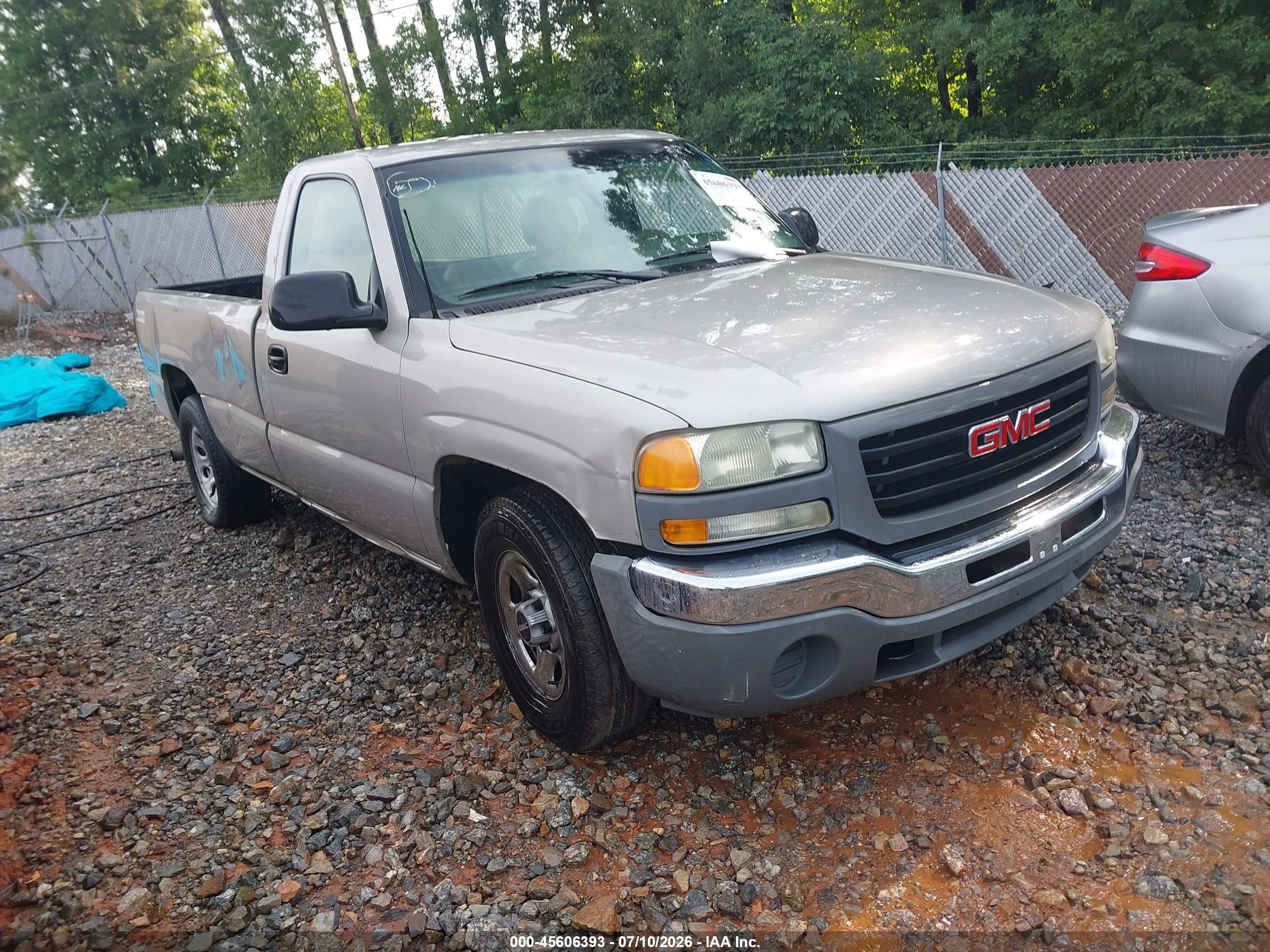 2005 Gmc Sierra 1500 Work Truck Gray vin: 1GTEC14X35Z121019
