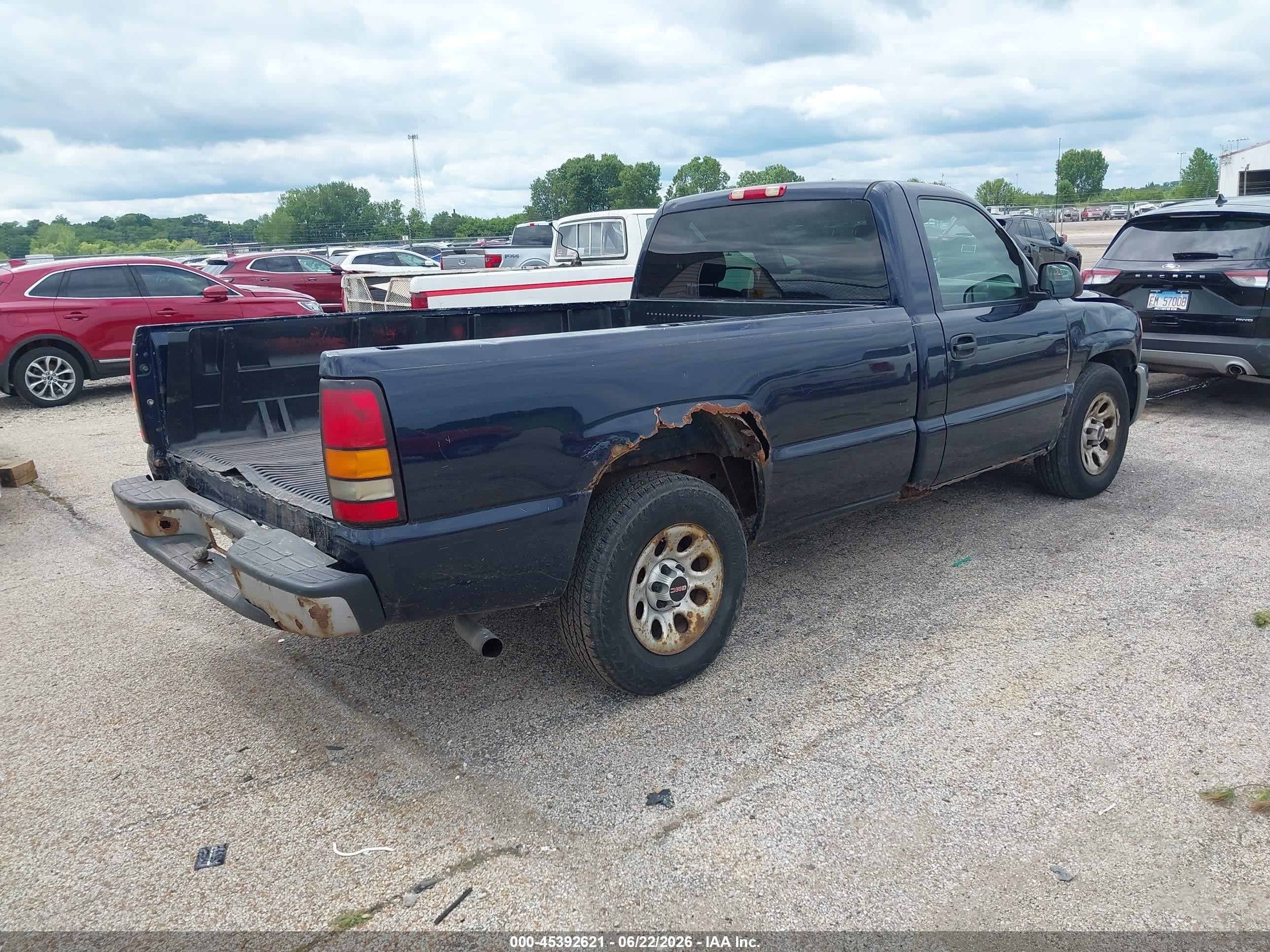 2005 Gmc Sierra 1500 Work Truck Dark Blue vin: 1GTEC14X35Z203901