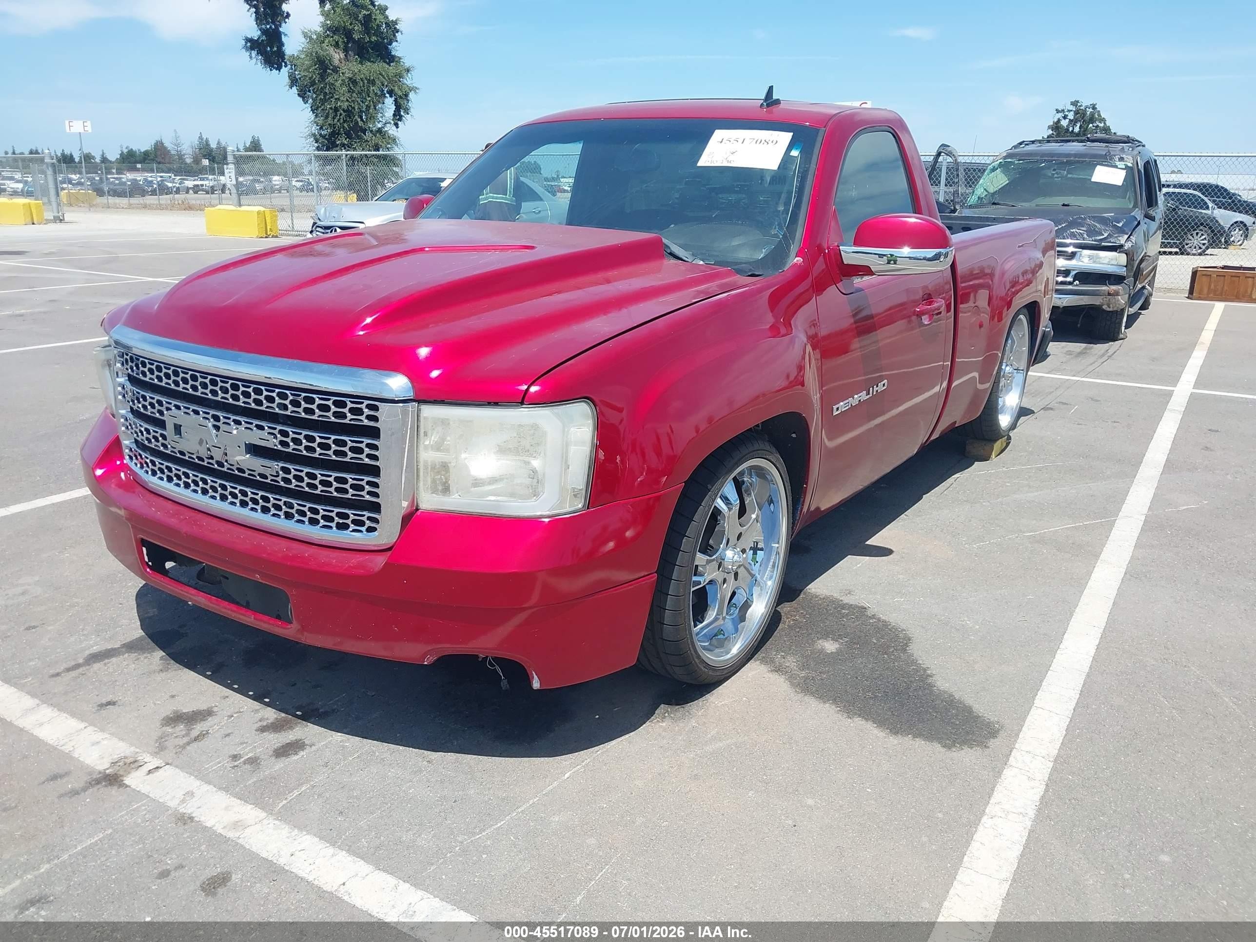 2007 Gmc Sierra 1500 Work Truck Red vin: 1GTEC14X37Z637934