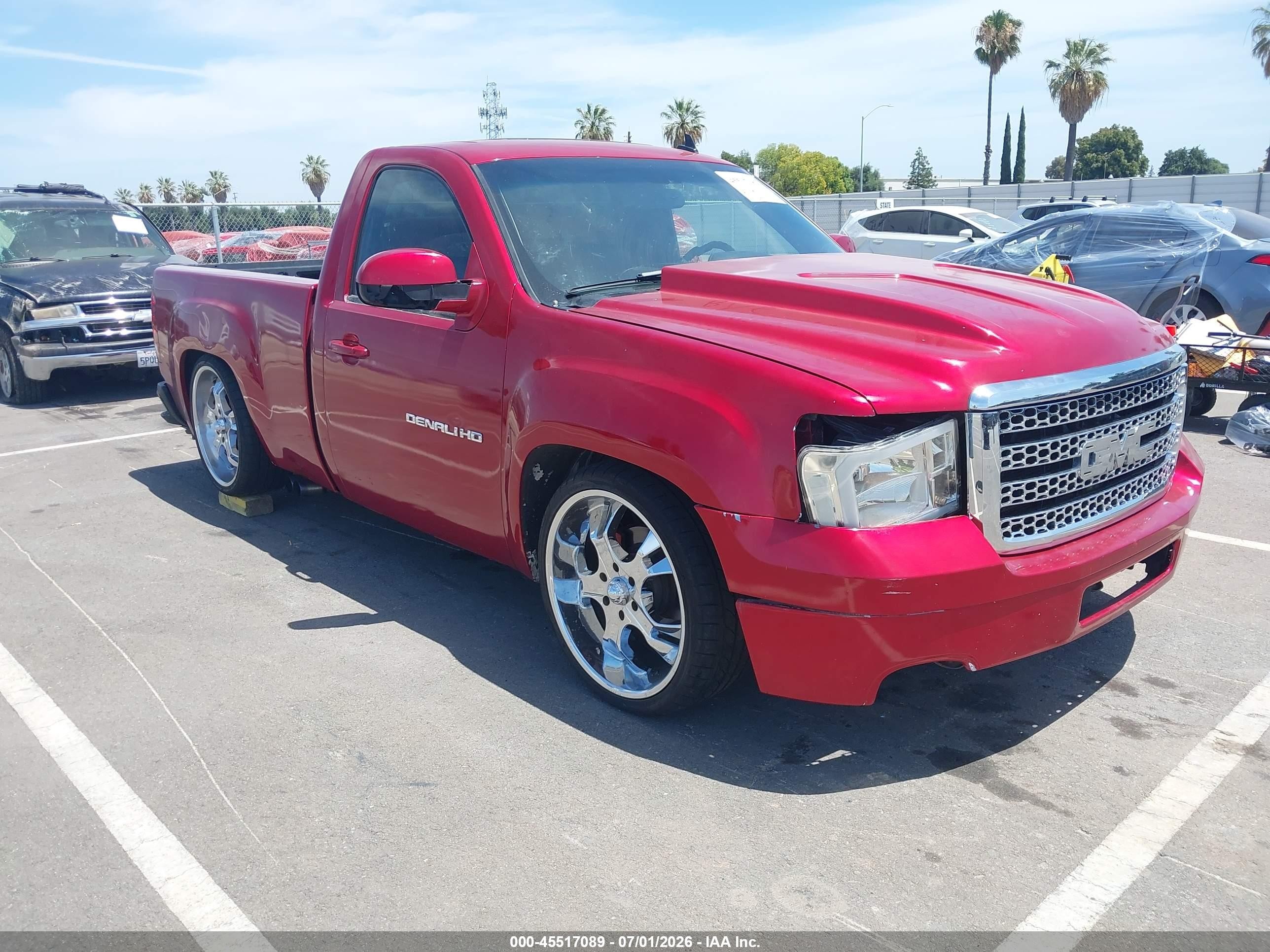 2007 Gmc Sierra 1500 Work Truck Red vin: 1GTEC14X37Z637934