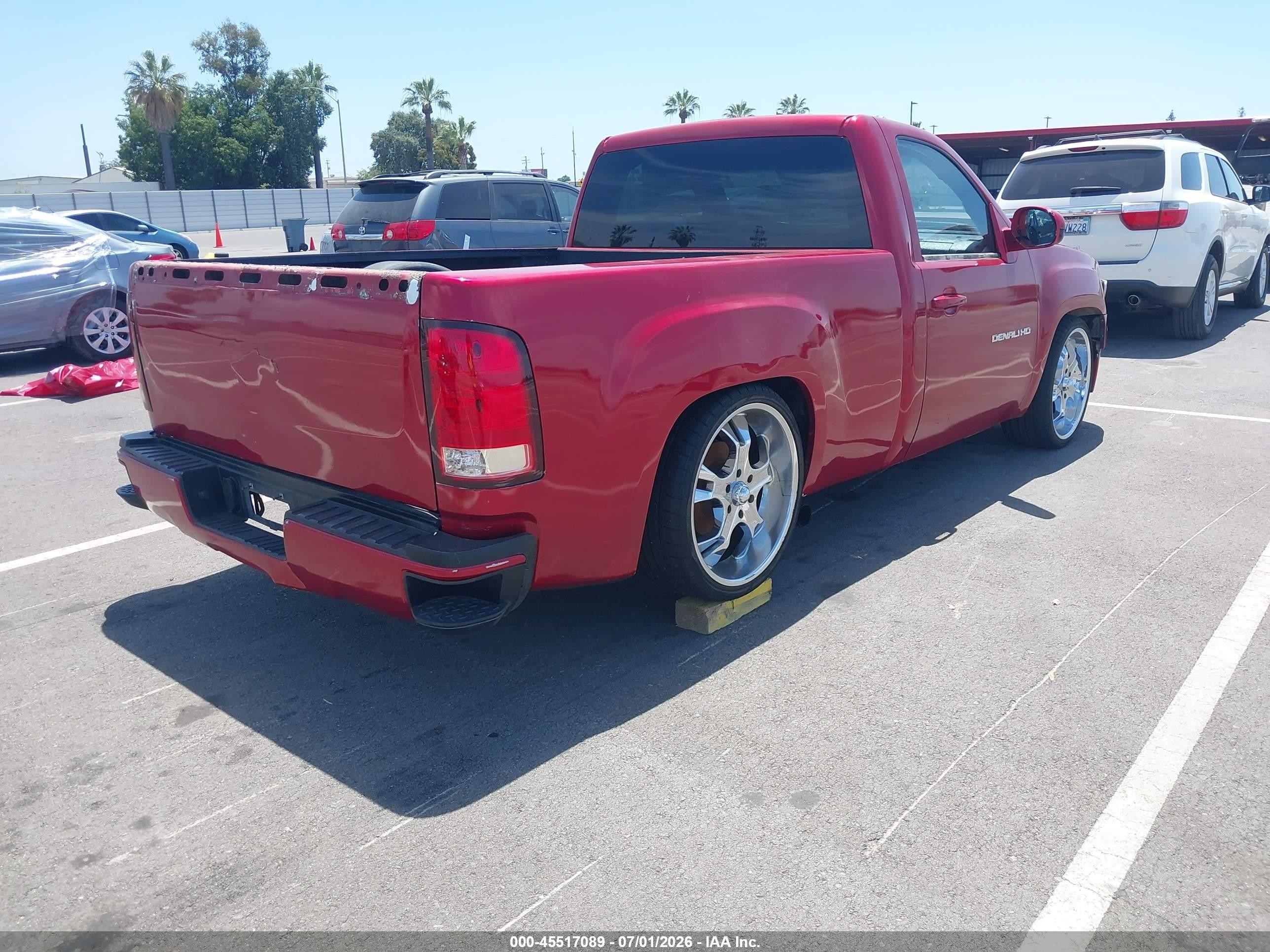 2007 Gmc Sierra 1500 Work Truck Red vin: 1GTEC14X37Z637934