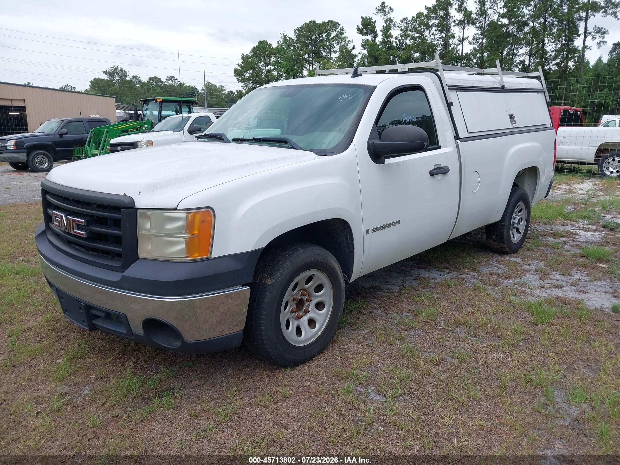 2008 Gmc Sierra 1500 Work Truck White vin: 1GTEC14X48Z129263