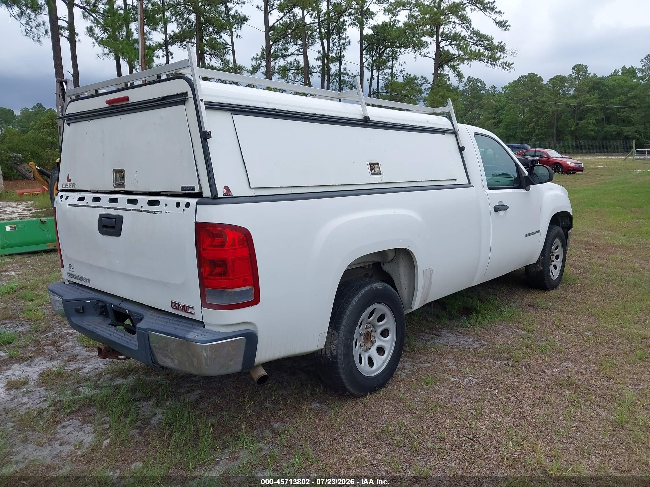 2008 Gmc Sierra 1500 Work Truck White vin: 1GTEC14X48Z129263