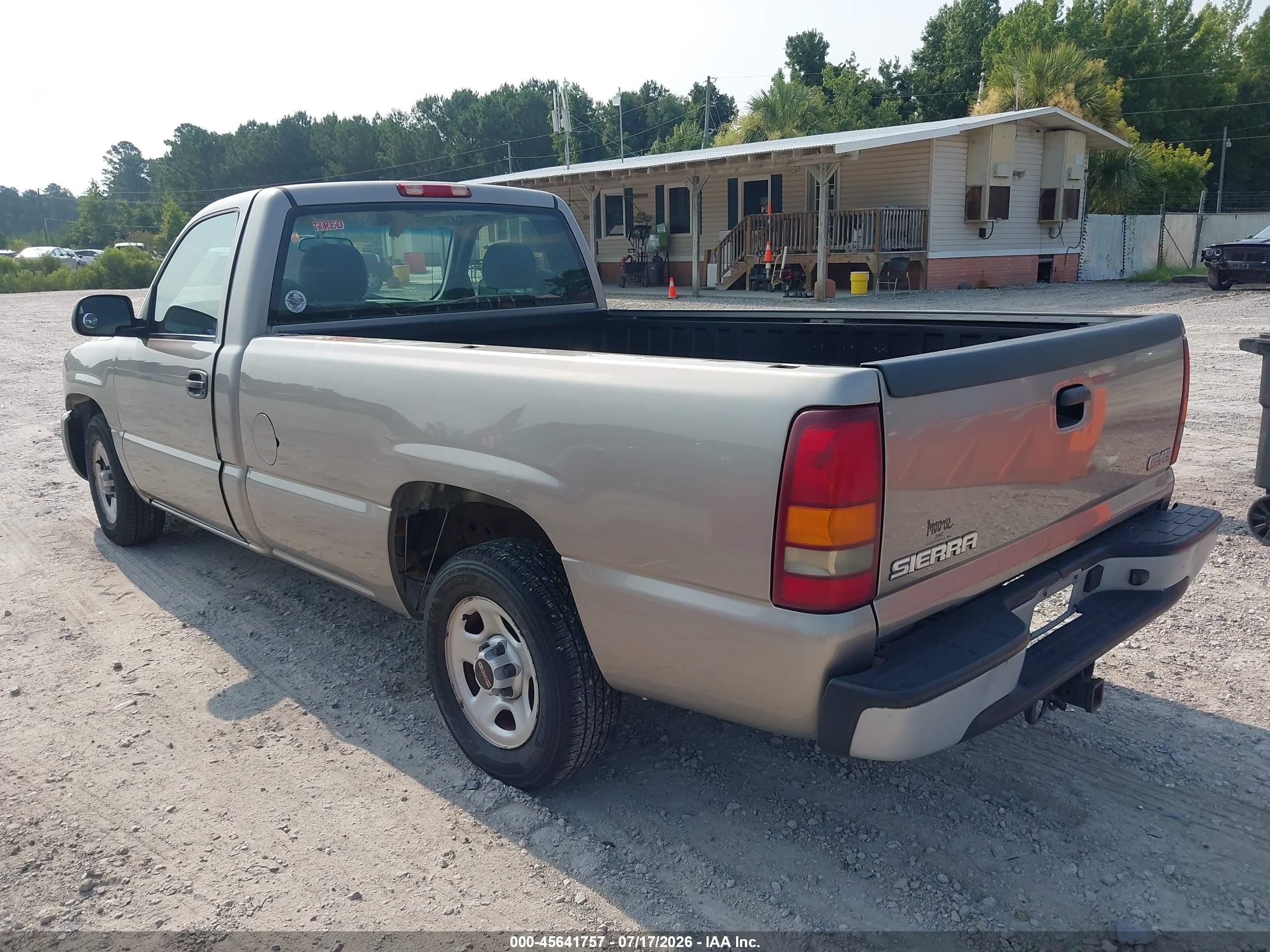 2003 Gmc Sierra 1500 Work Truck Gray vin: 1GTEC14X53Z266415