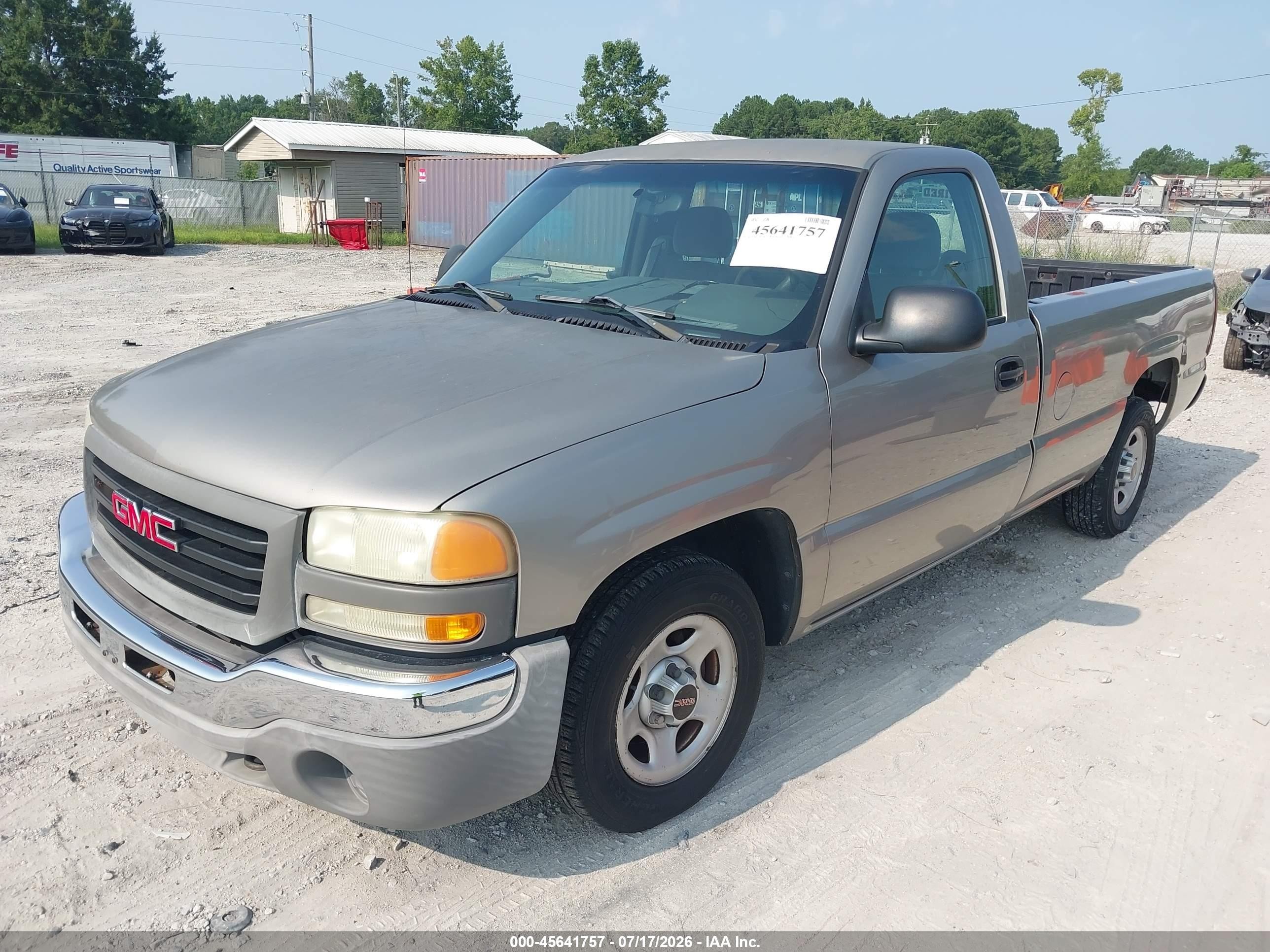 2003 Gmc Sierra 1500 Work Truck Gray vin: 1GTEC14X53Z266415