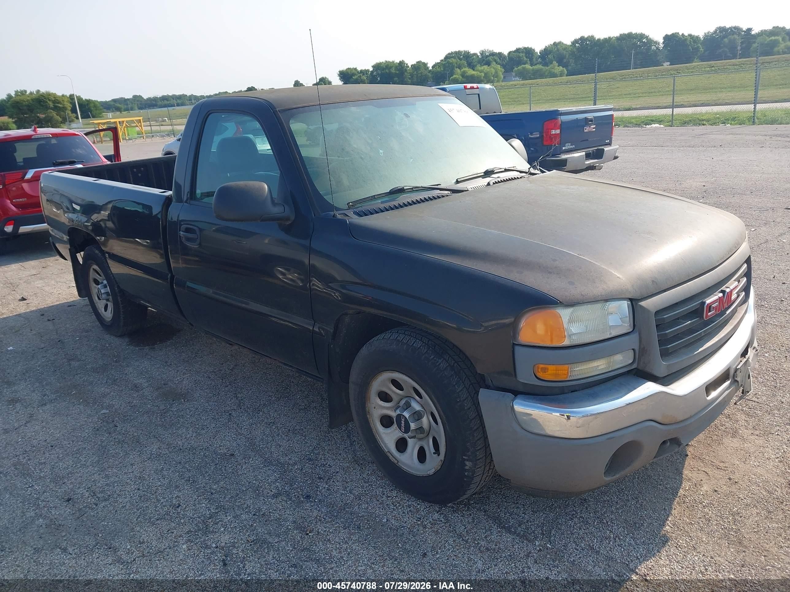 2007 Gmc Sierra 1500 Classic Work Truck Black vin: 1GTEC14X57Z124233