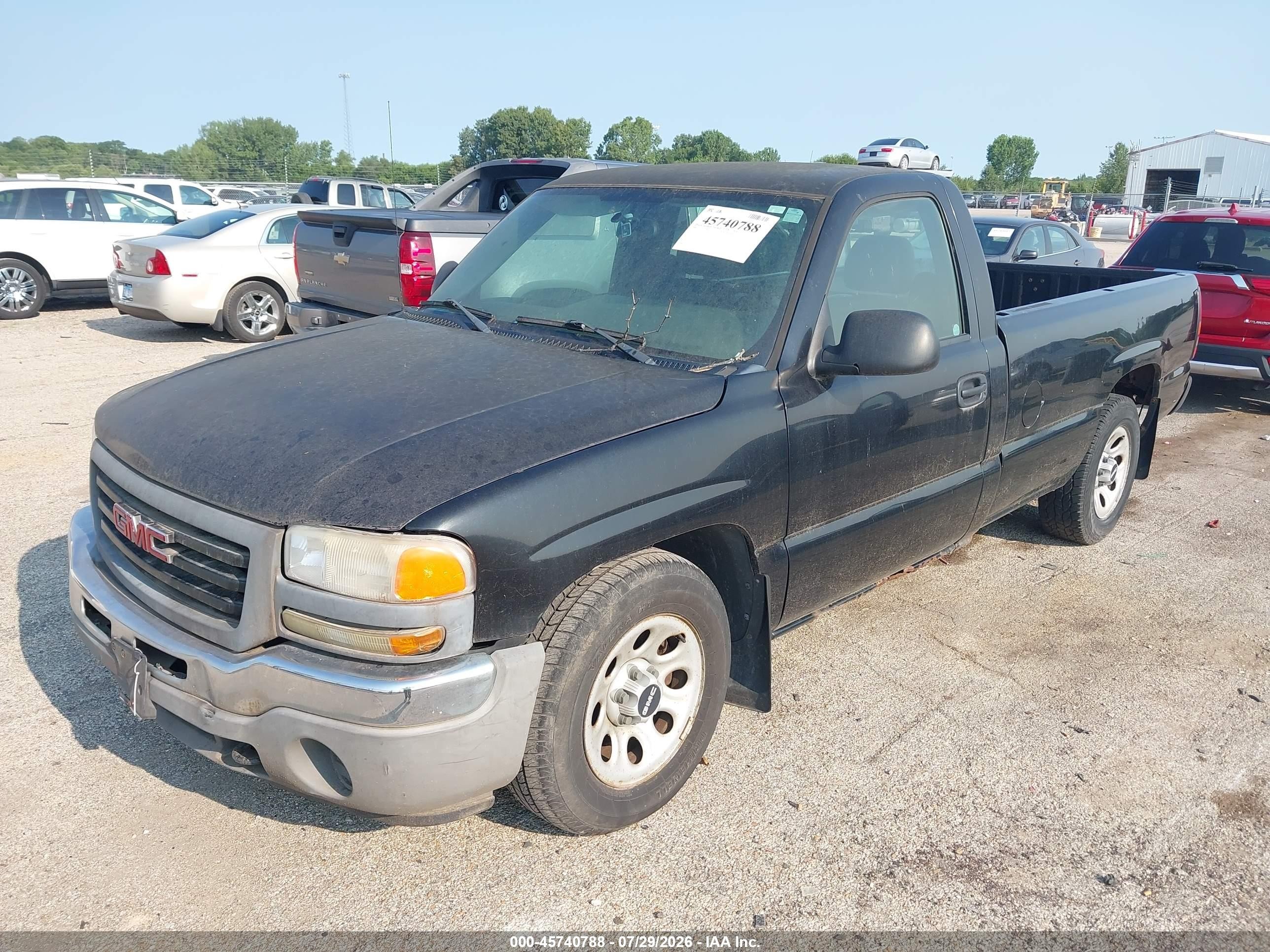 2007 Gmc Sierra 1500 Classic Work Truck Black vin: 1GTEC14X57Z124233