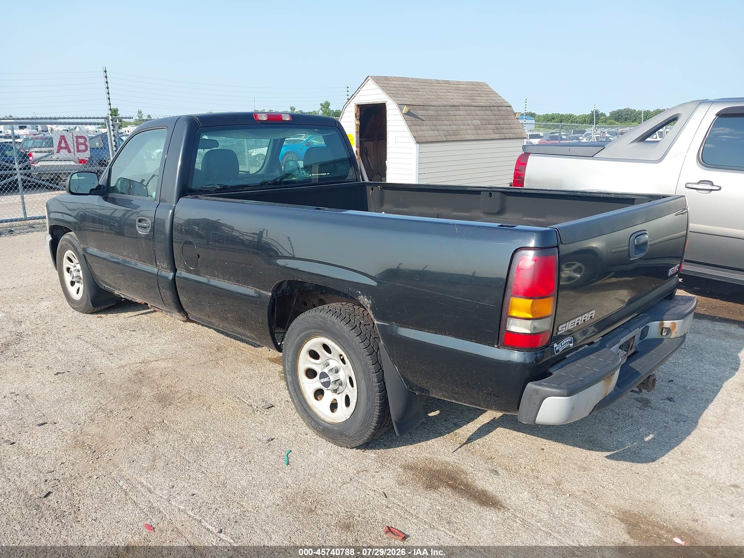 2007 Gmc Sierra 1500 Classic Work Truck Black vin: 1GTEC14X57Z124233