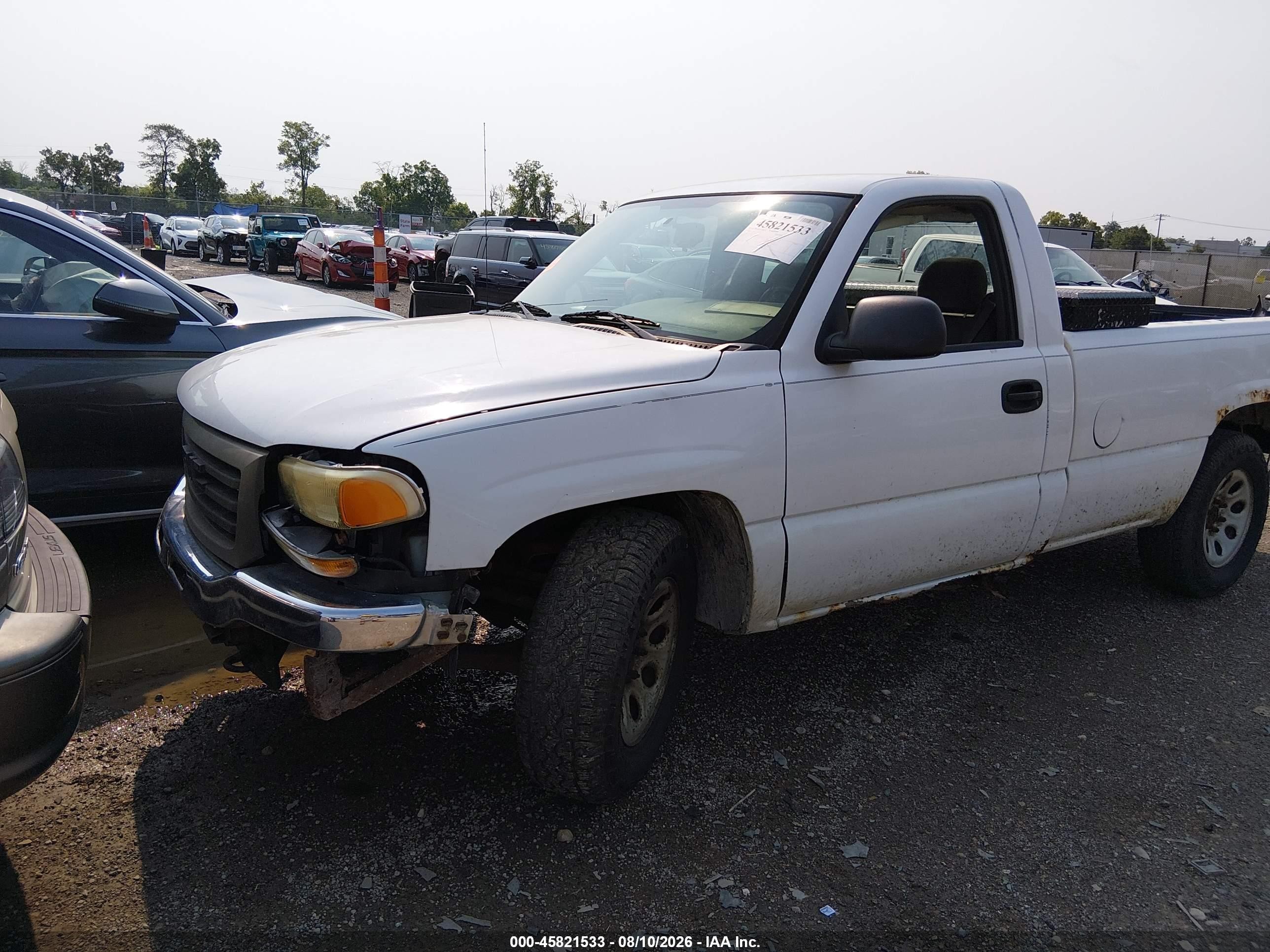 2007 Gmc Sierra 1500 Classic Work Truck White vin: 1GTEC14X57Z176882