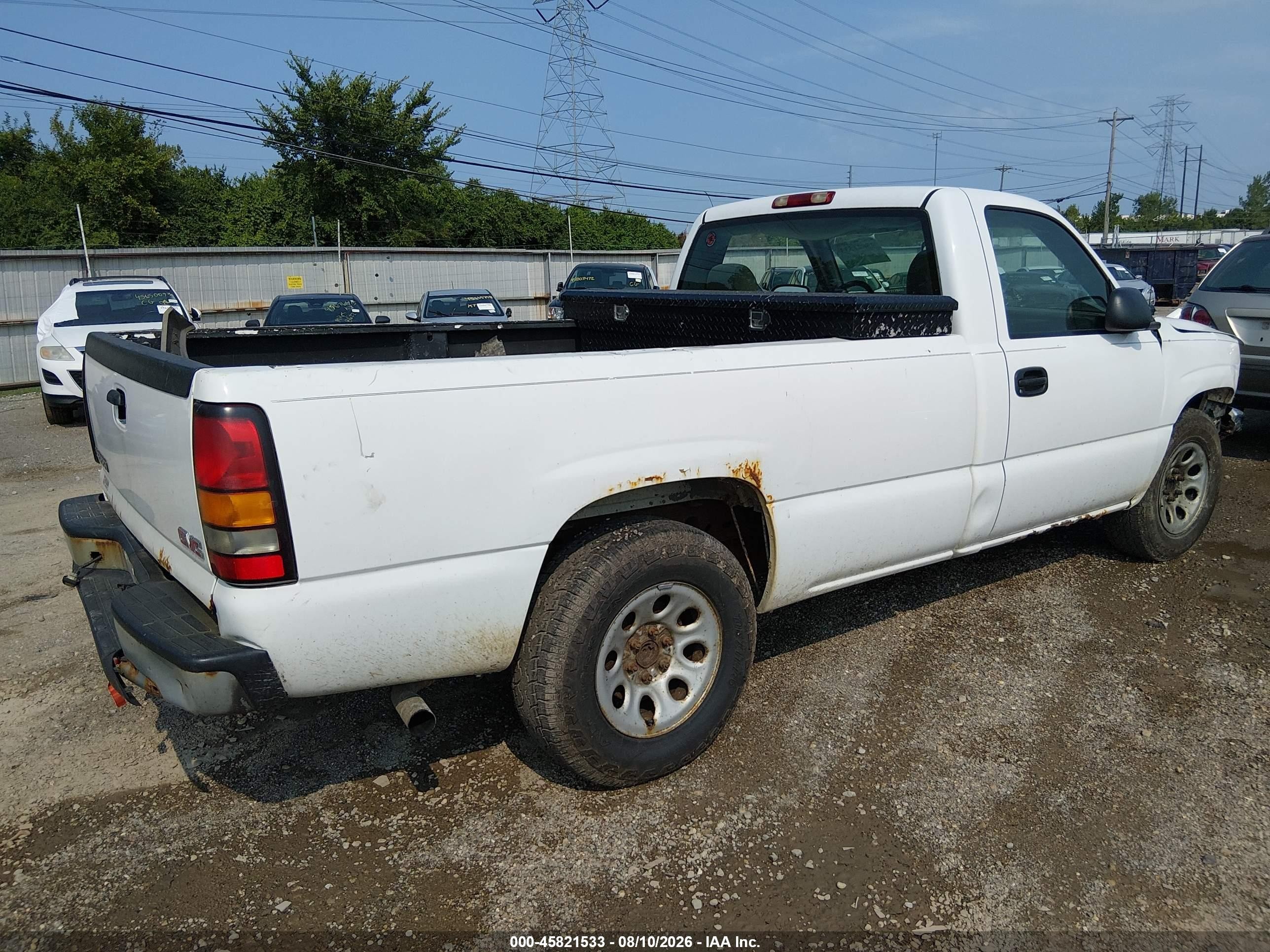 2007 Gmc Sierra 1500 Classic Work Truck White vin: 1GTEC14X57Z176882