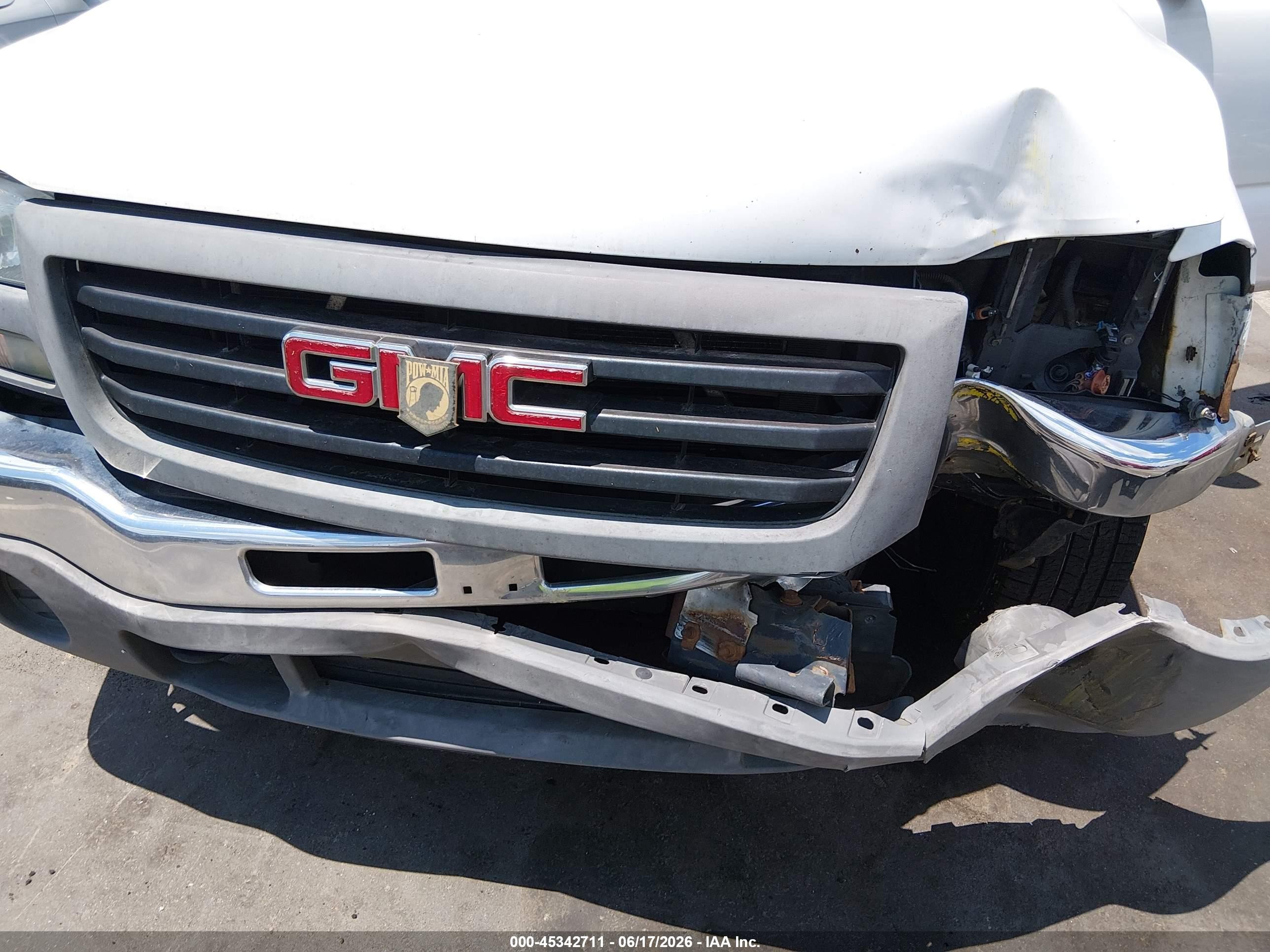 2006 Gmc Sierra 1500 Work Truck White vin: 1GTEC14X66Z116592