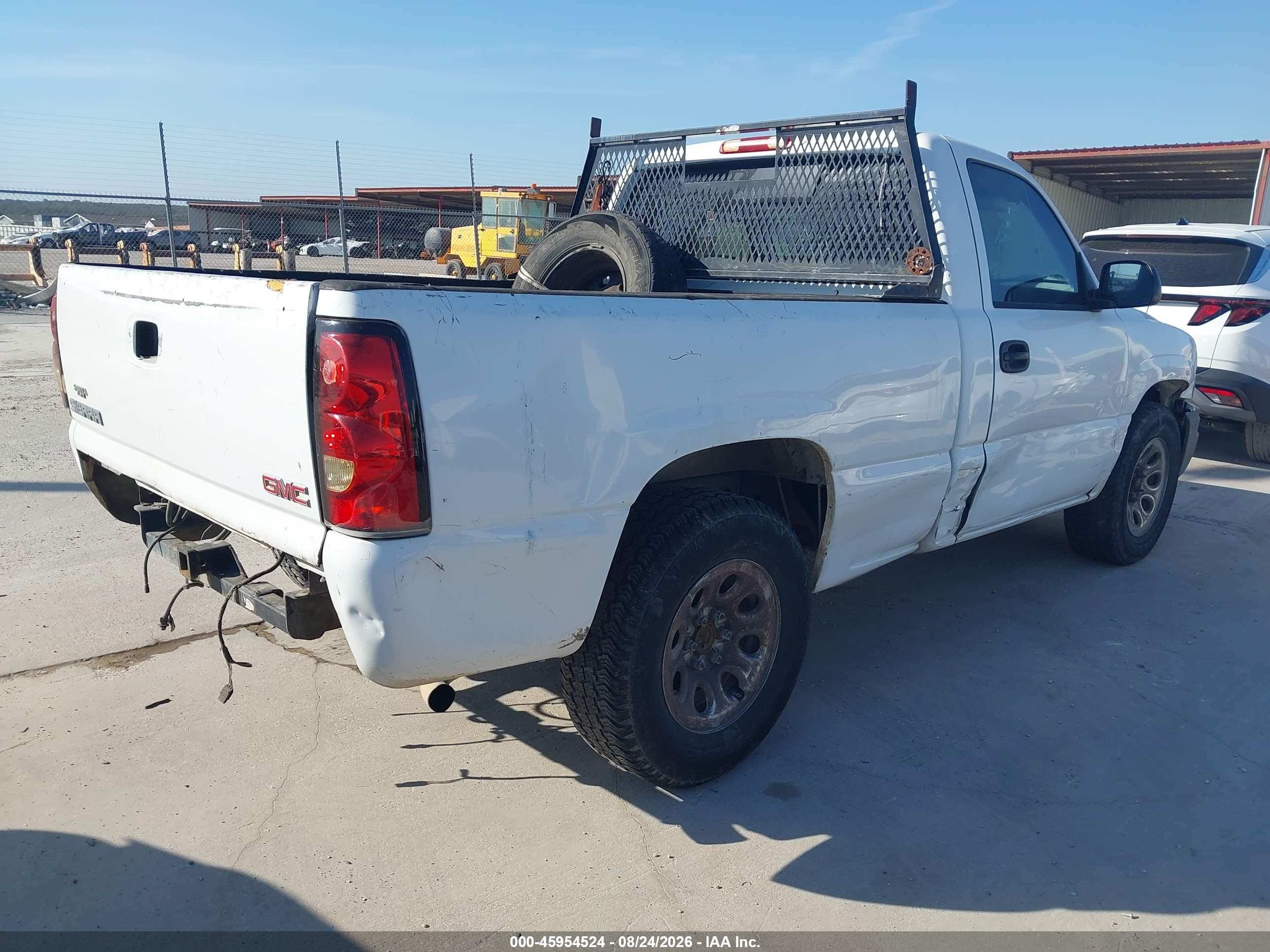 2006 Gmc Sierra 1500 Work Truck White vin: 1GTEC14X66Z162195