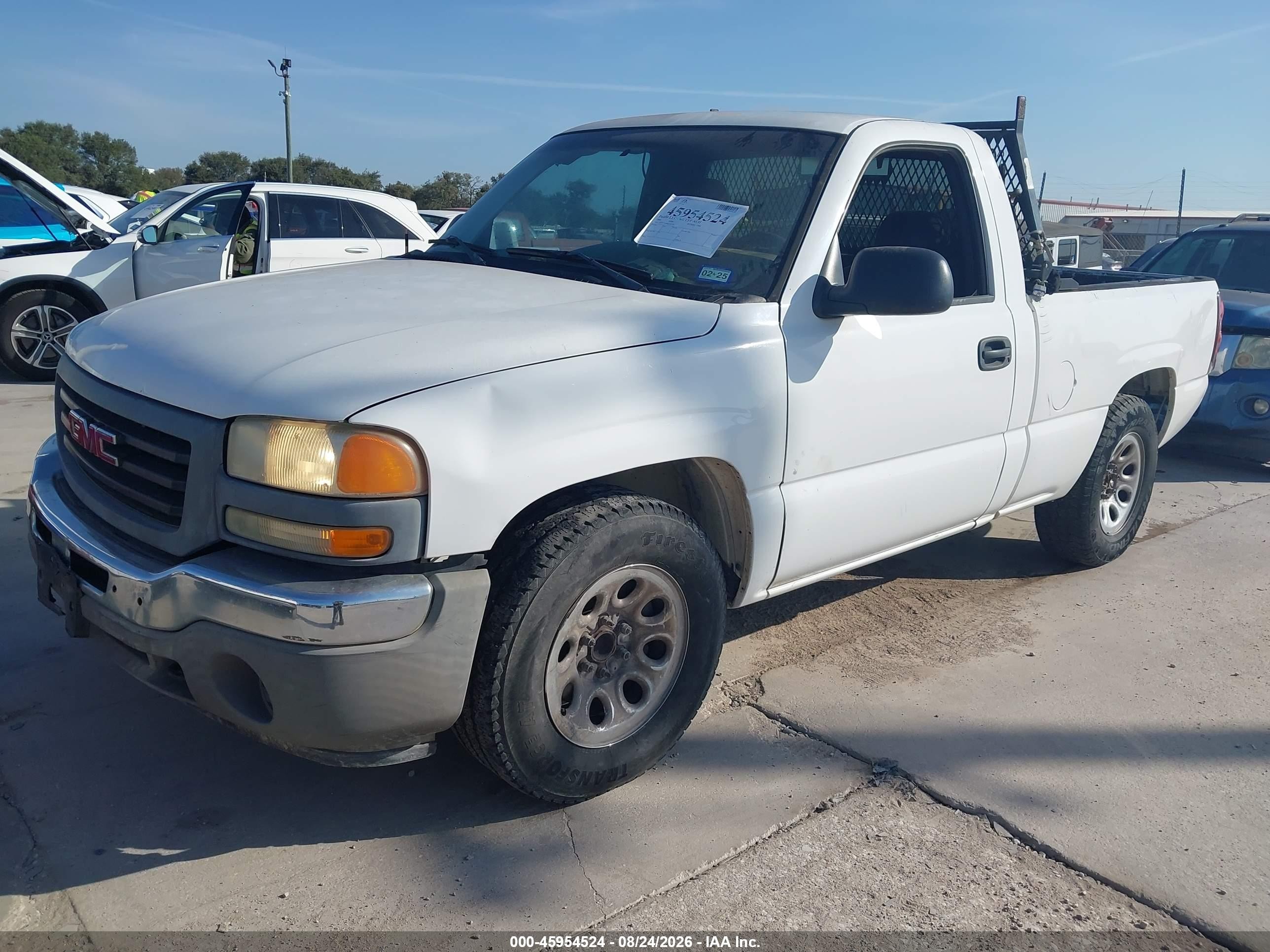 2006 Gmc Sierra 1500 Work Truck White vin: 1GTEC14X66Z162195