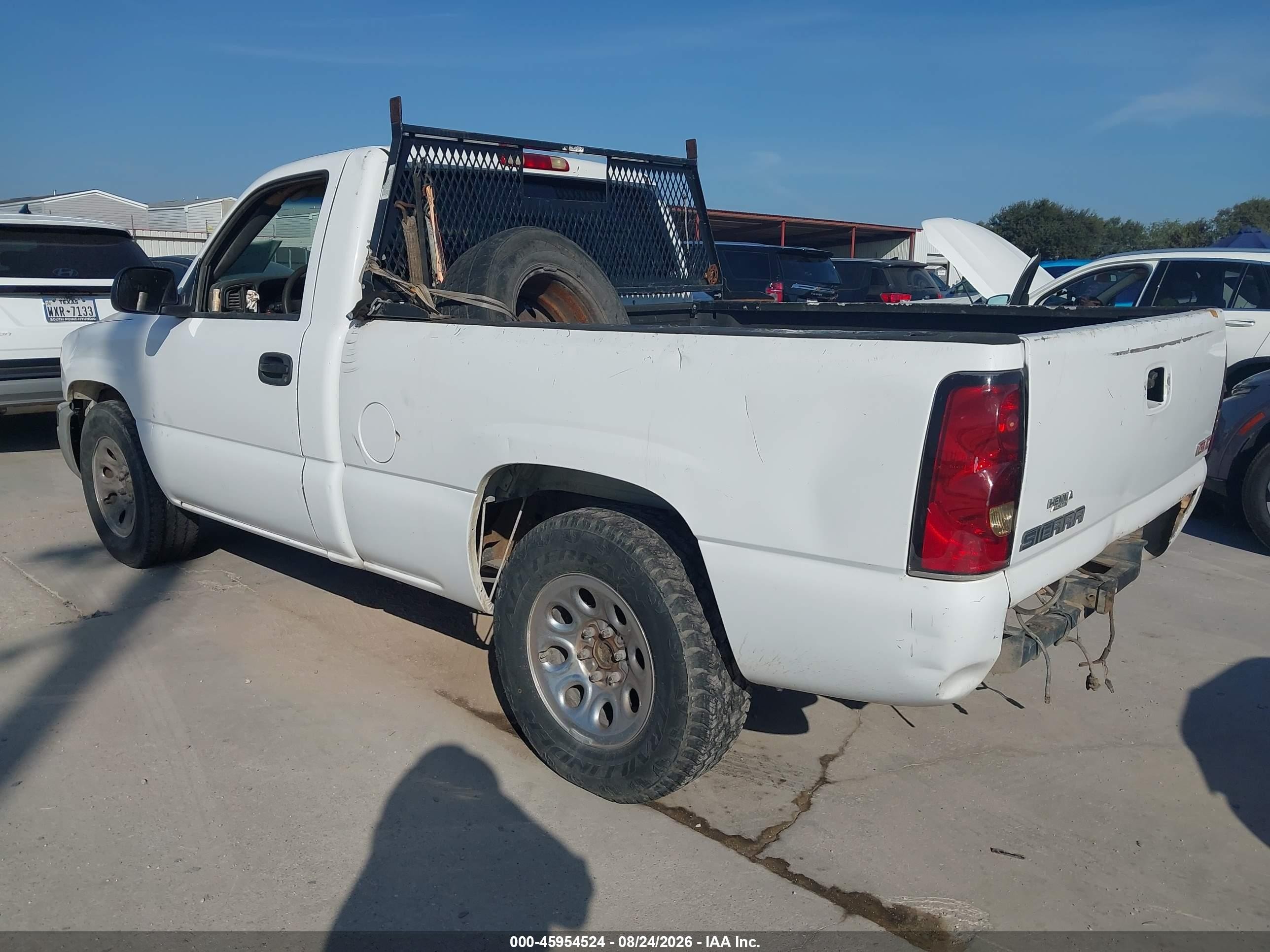 2006 Gmc Sierra 1500 Work Truck White vin: 1GTEC14X66Z162195