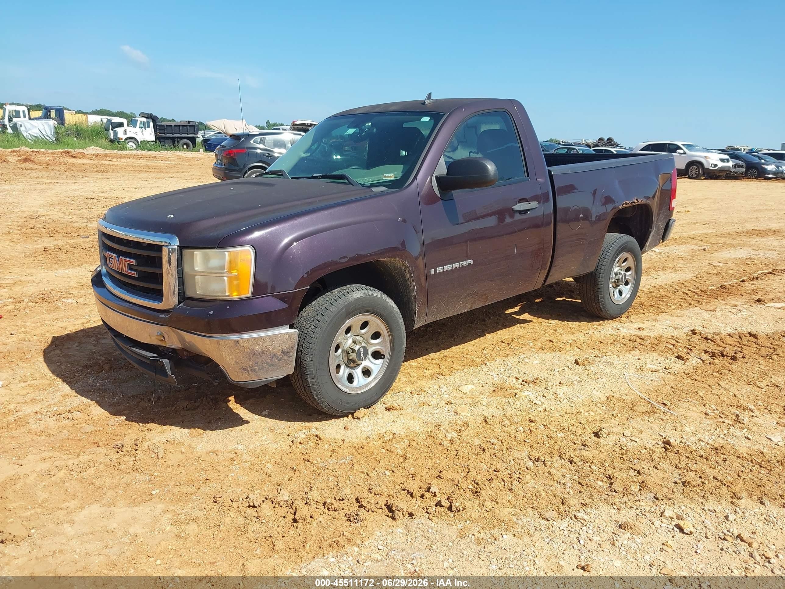 2008 Gmc Sierra 1500 Work Truck Purple vin: 1GTEC14X78Z148762
