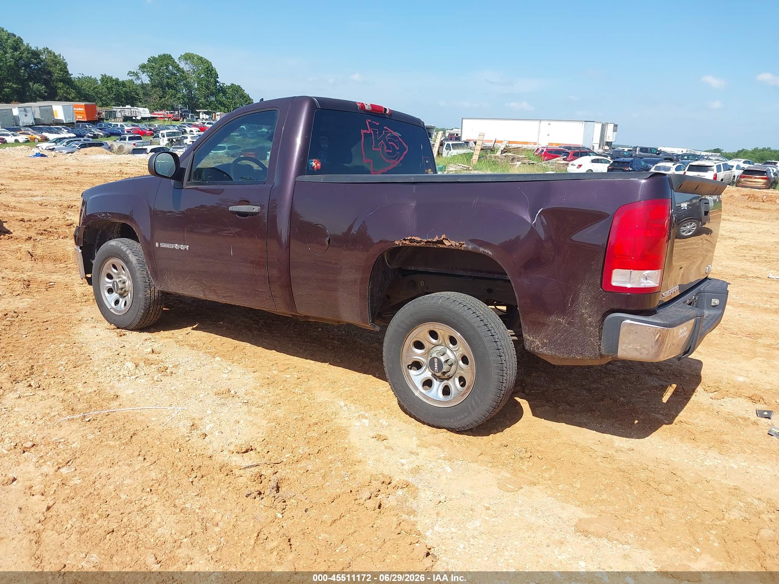2008 Gmc Sierra 1500 Work Truck Purple vin: 1GTEC14X78Z148762