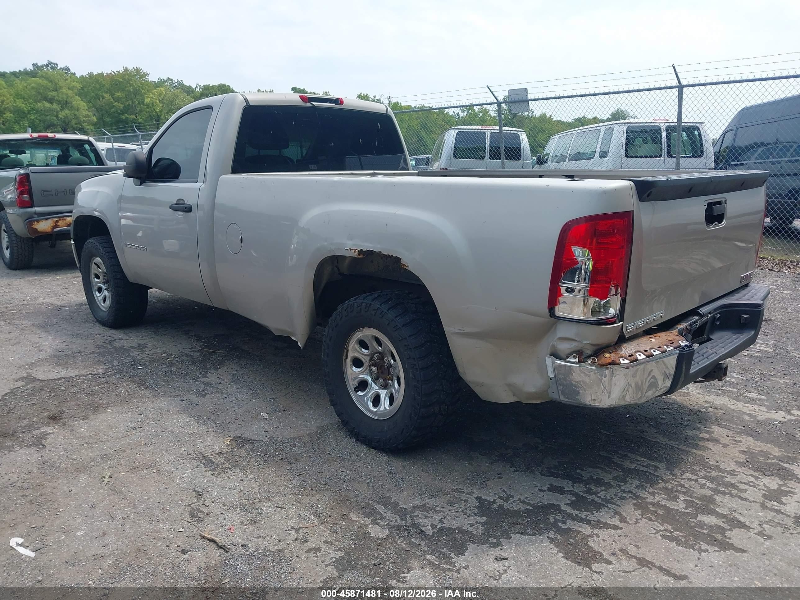 2008 Gmc Sierra 1500 Work Truck Silver vin: 1GTEC14X78Z214534