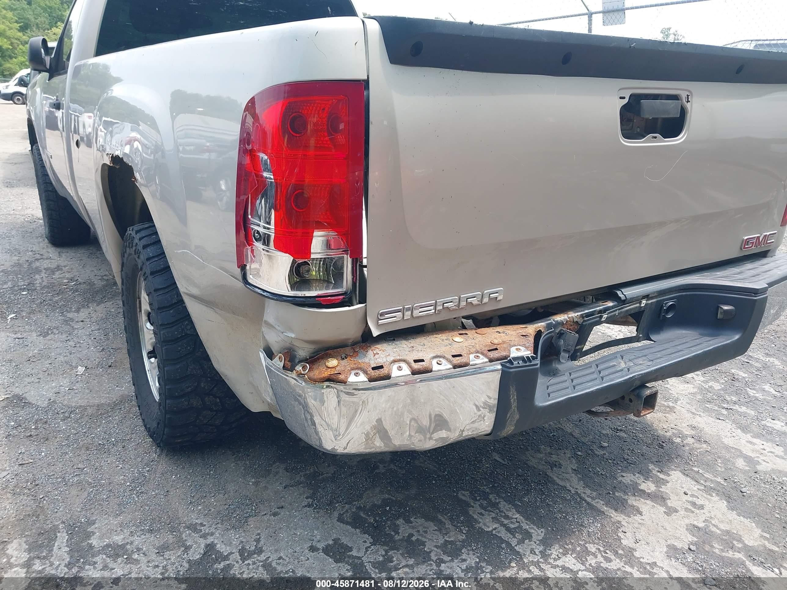 2008 Gmc Sierra 1500 Work Truck Silver vin: 1GTEC14X78Z214534