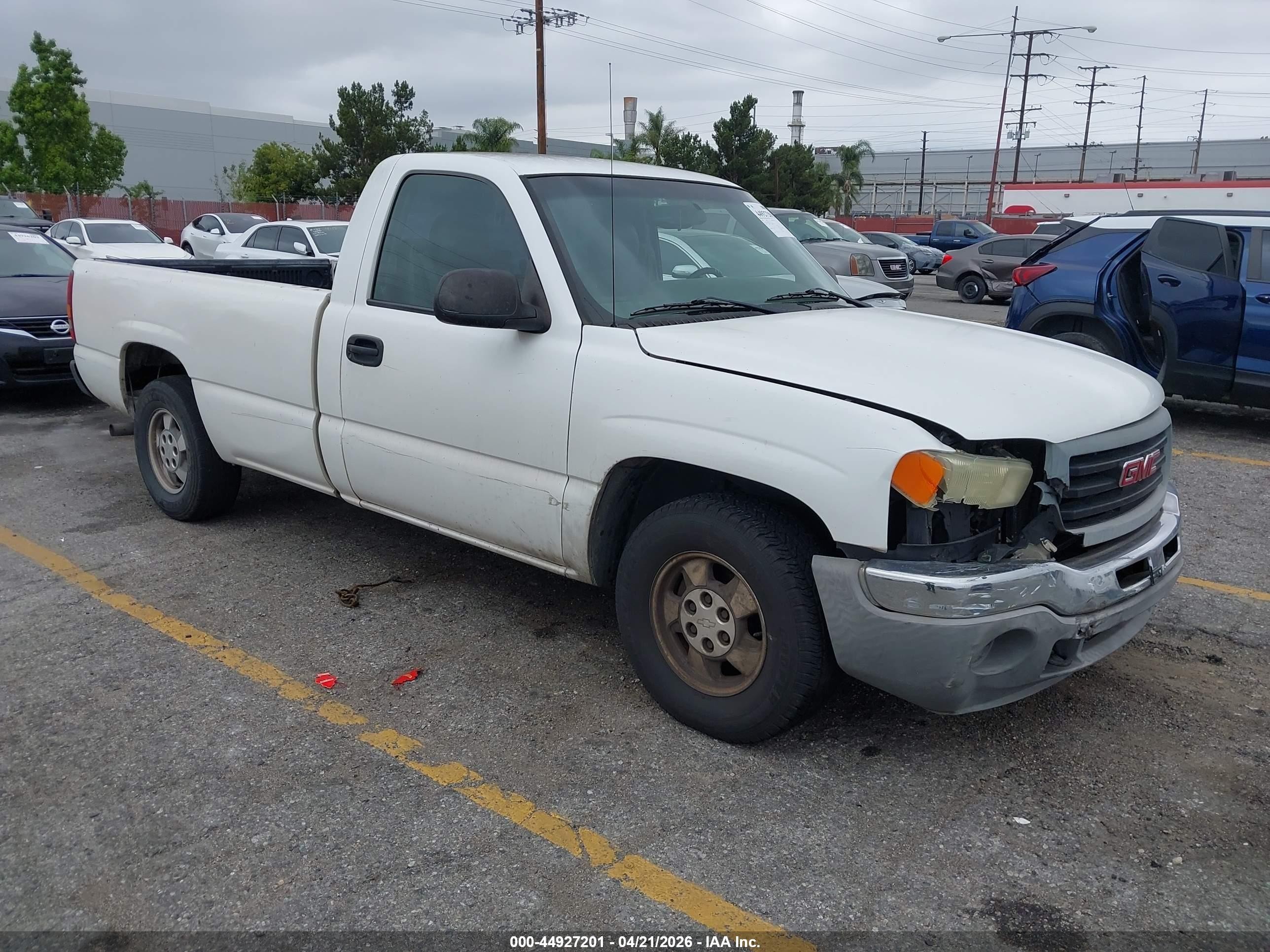 2003 Gmc Sierra 1500 Work Truck White vin: 1GTEC14X83Z231173