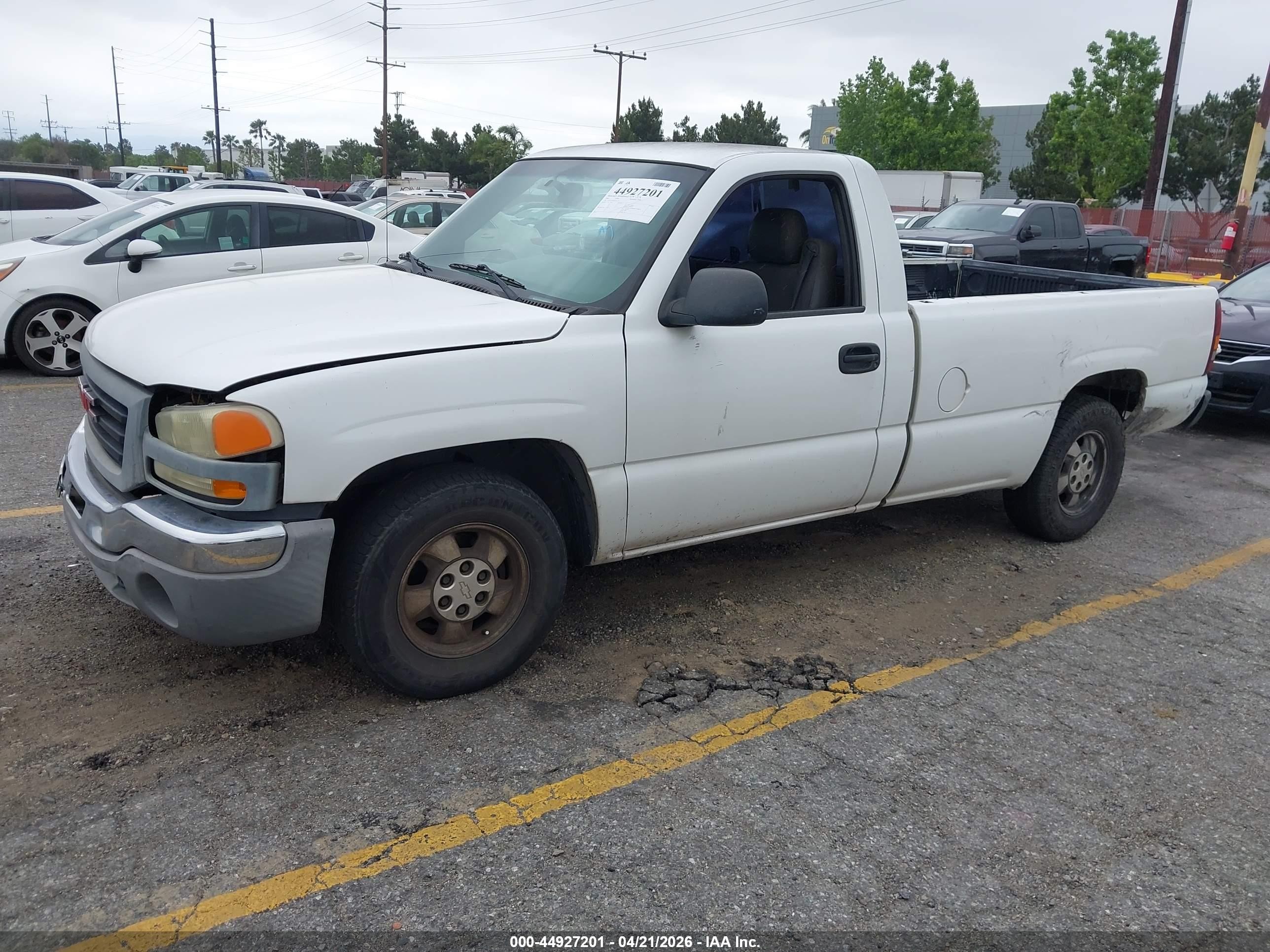 2003 Gmc Sierra 1500 Work Truck White vin: 1GTEC14X83Z231173