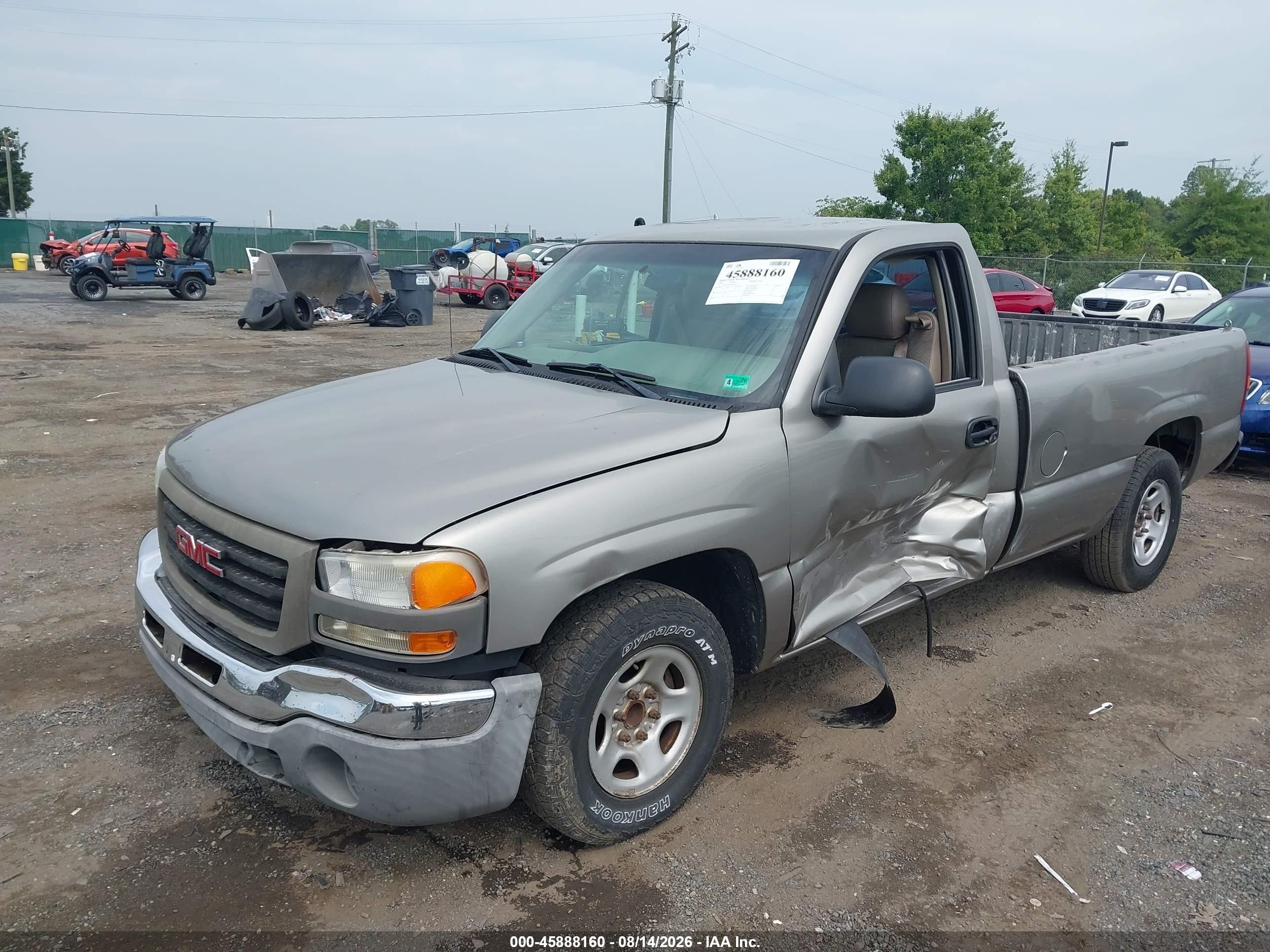 2003 Gmc Sierra 1500 Work Truck Gray vin: 1GTEC14X83Z265033