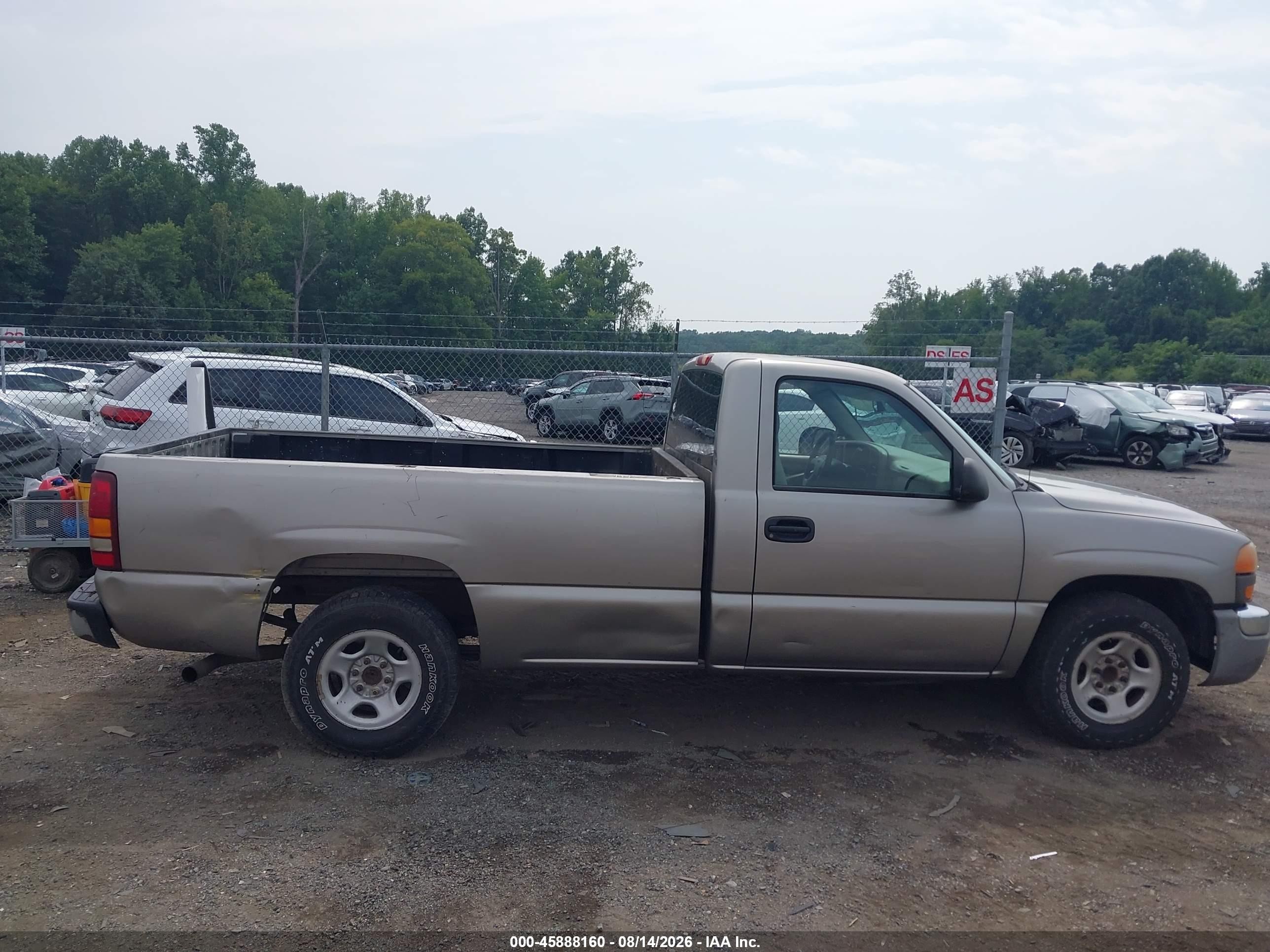 2003 Gmc Sierra 1500 Work Truck Gray vin: 1GTEC14X83Z265033