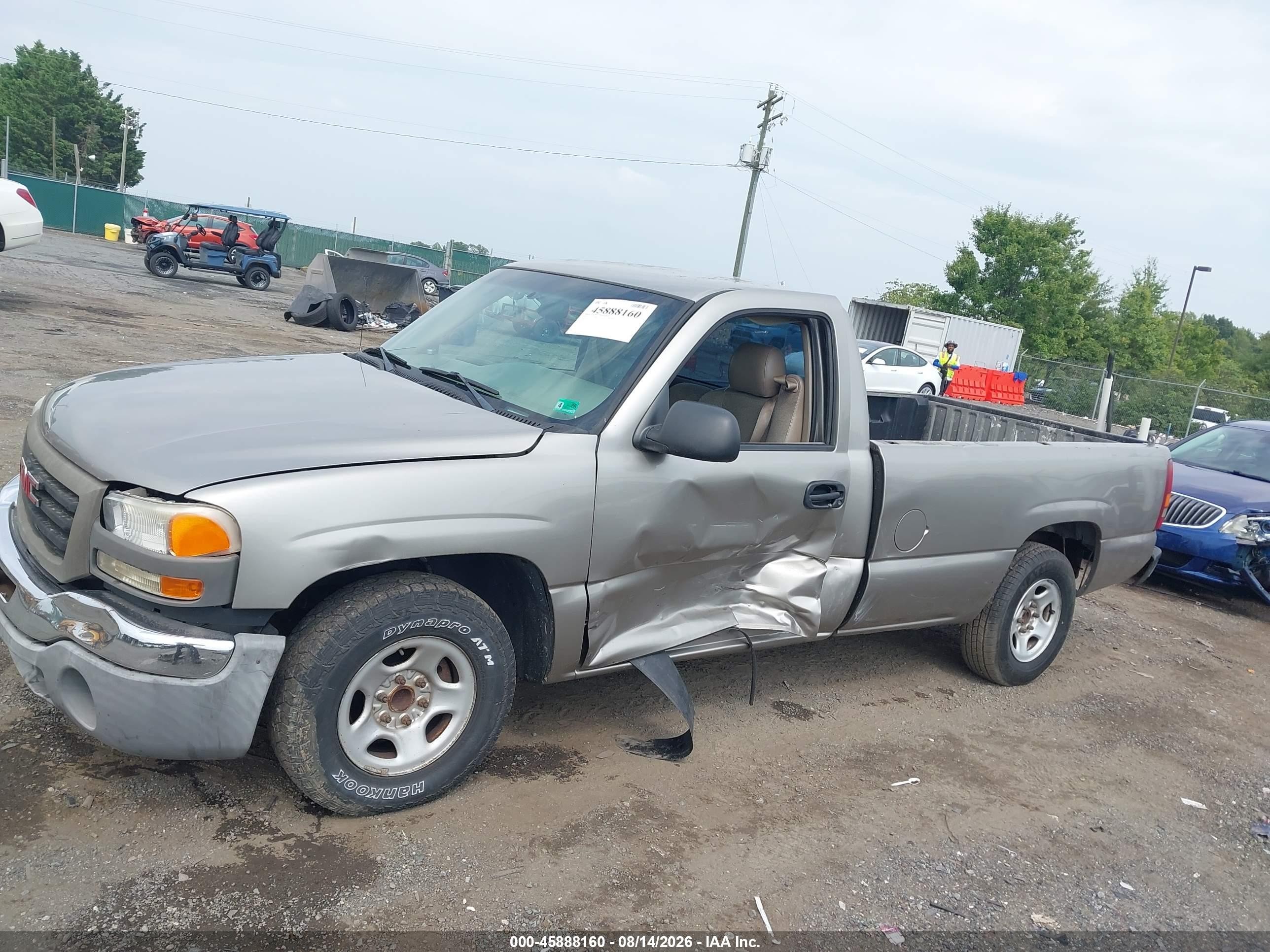 2003 Gmc Sierra 1500 Work Truck Gray vin: 1GTEC14X83Z265033