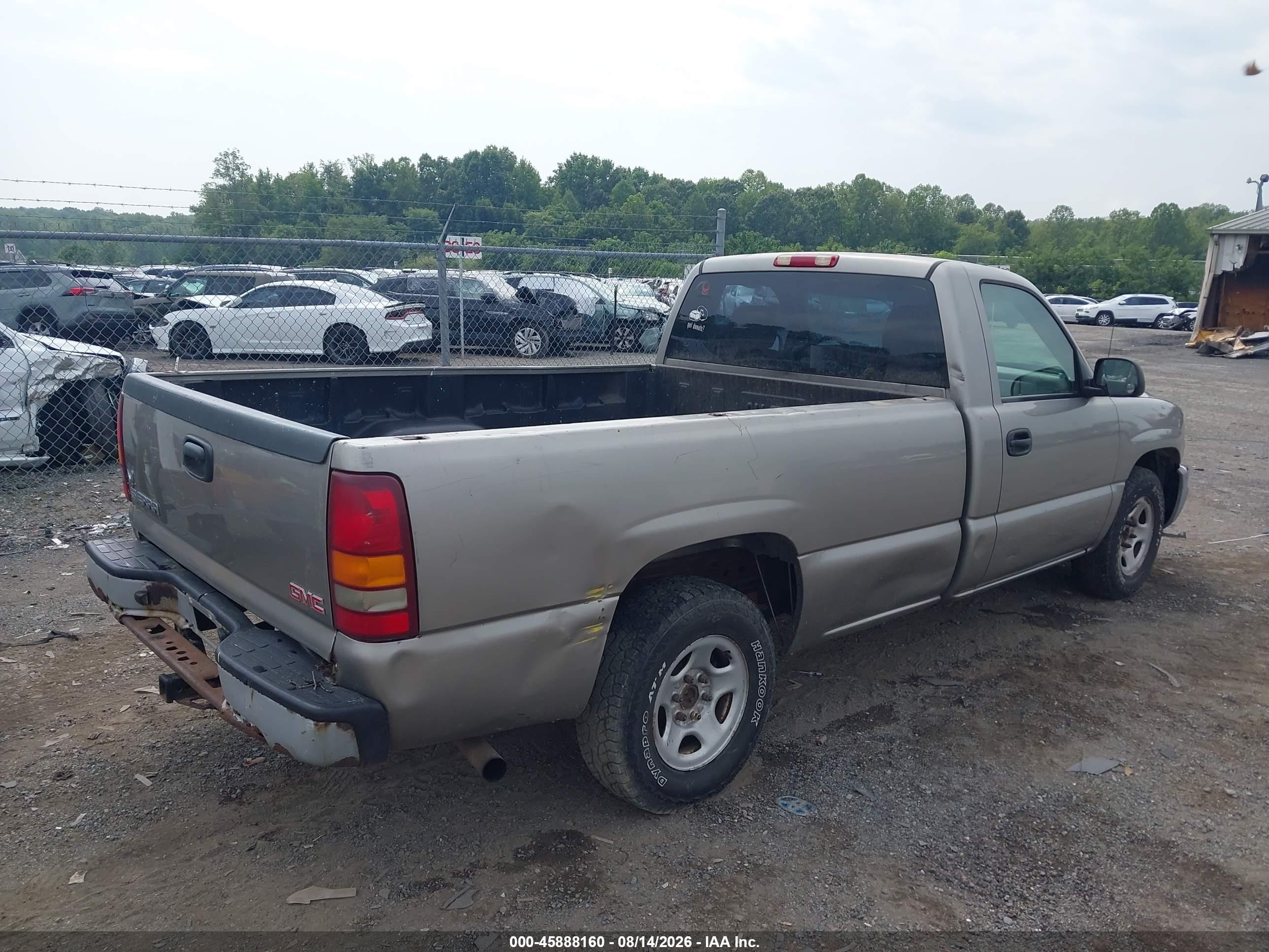 2003 Gmc Sierra 1500 Work Truck Gray vin: 1GTEC14X83Z265033