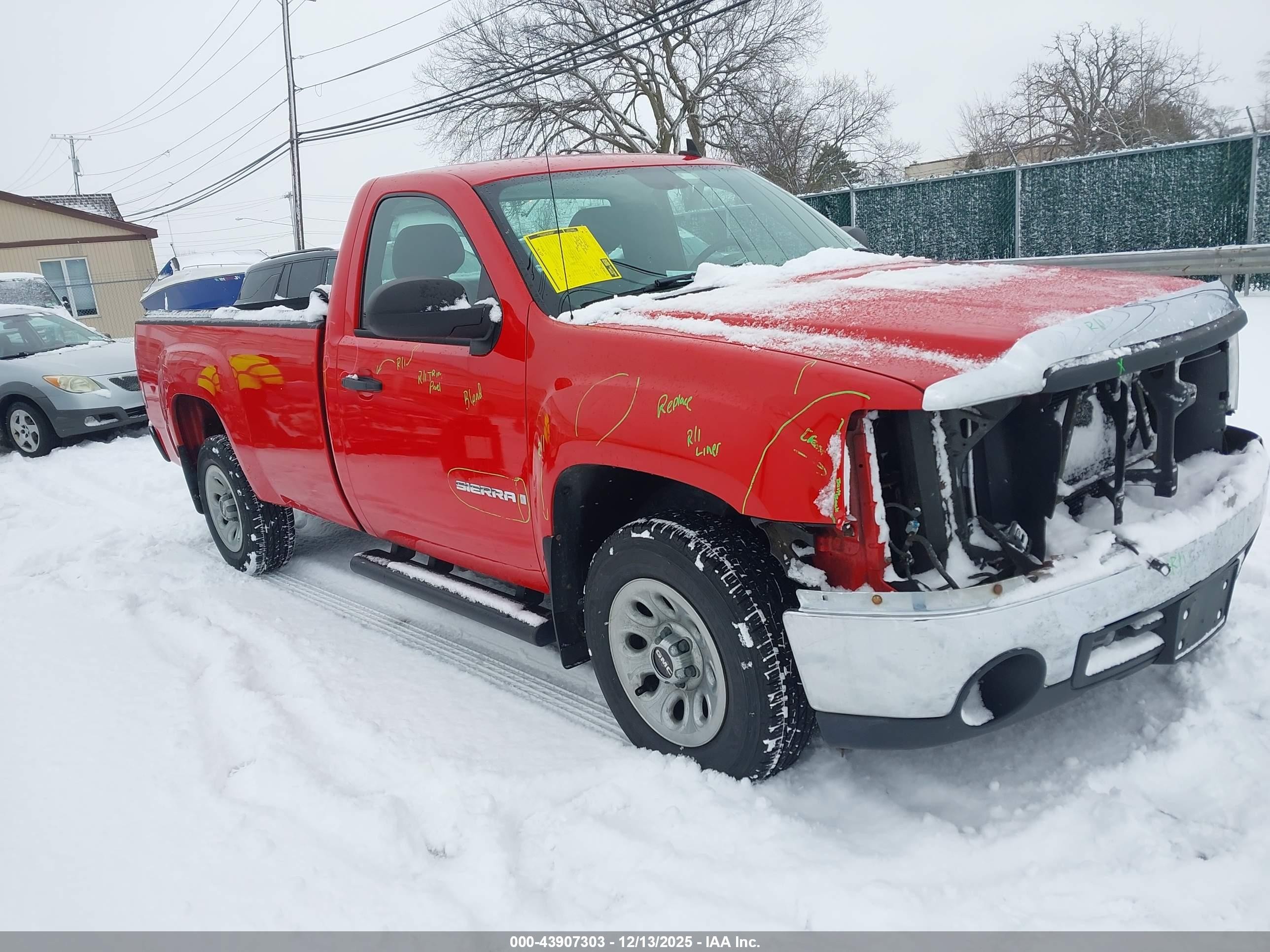 2008 Gmc Sierra 1500 Work Truck Red vin: 1GTEC14X88Z325545
