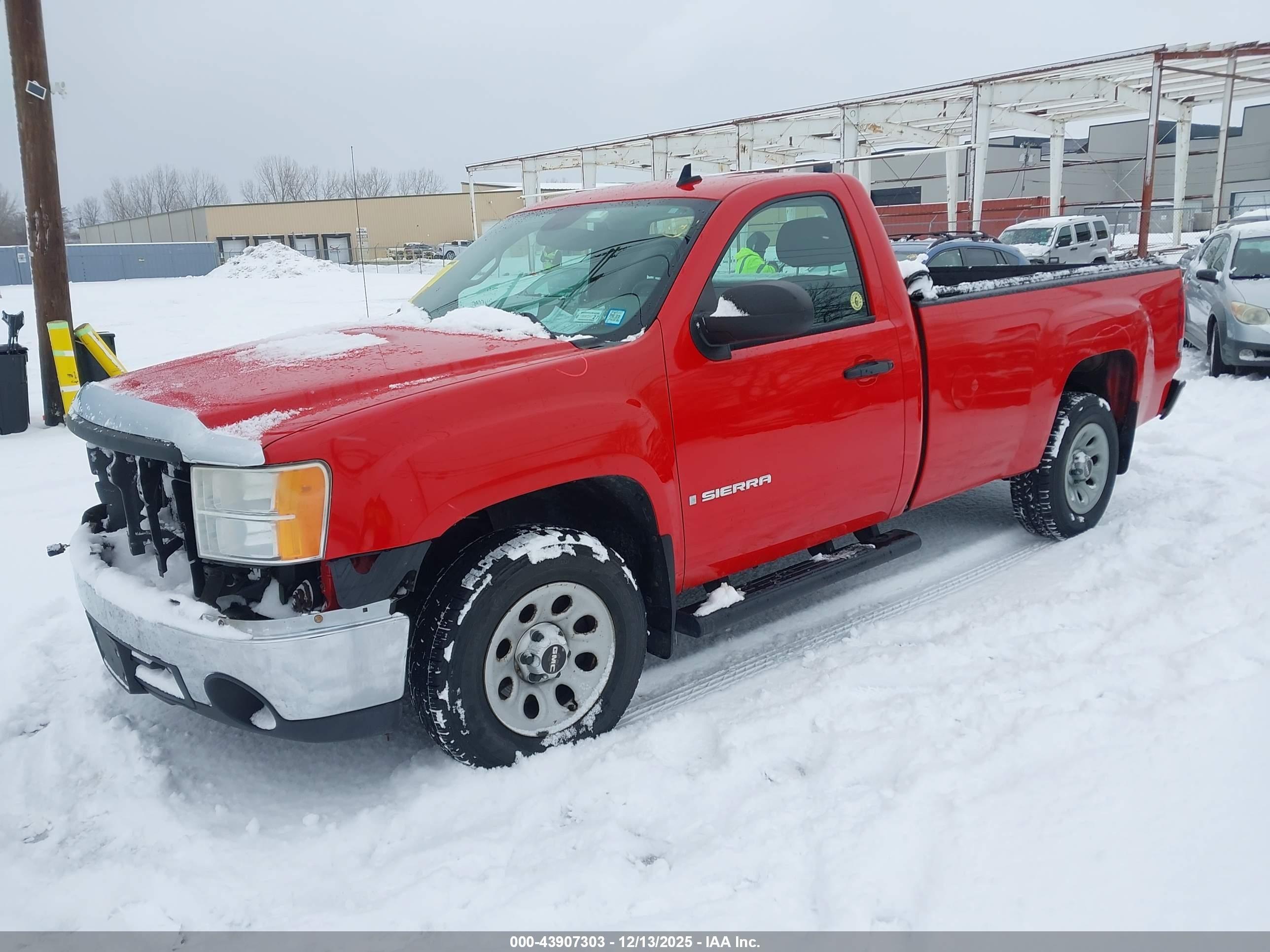 2008 Gmc Sierra 1500 Work Truck Red vin: 1GTEC14X88Z325545