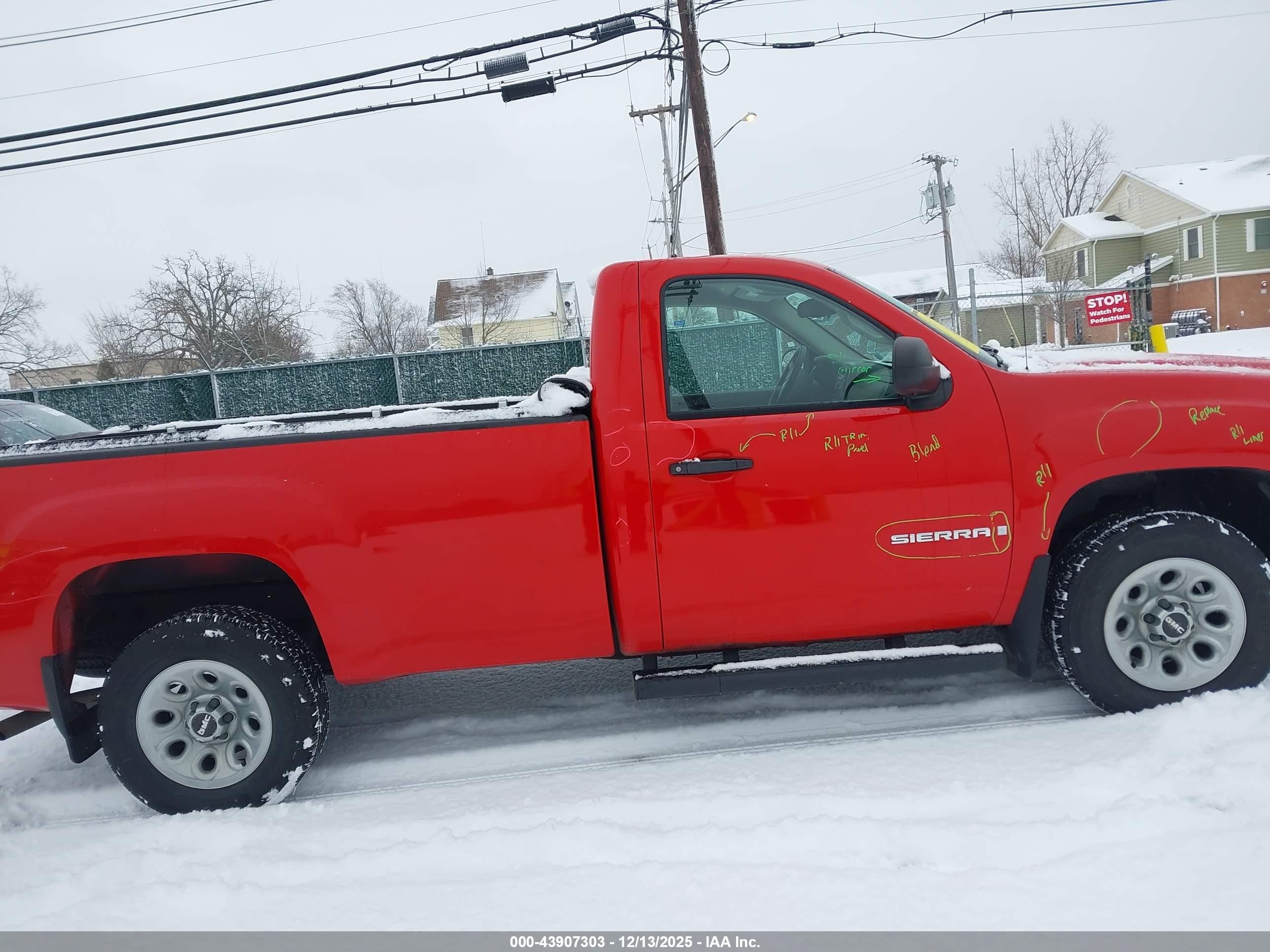 2008 Gmc Sierra 1500 Work Truck Red vin: 1GTEC14X88Z325545