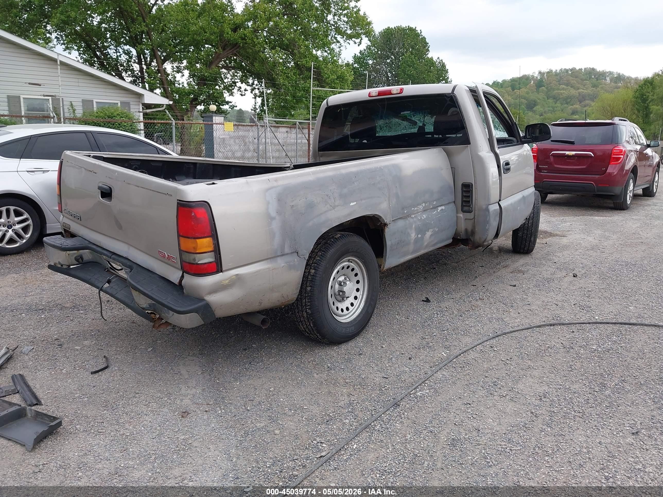 2005 Gmc Sierra 1500 Work Truck Gray vin: 1GTEC14X95Z237616