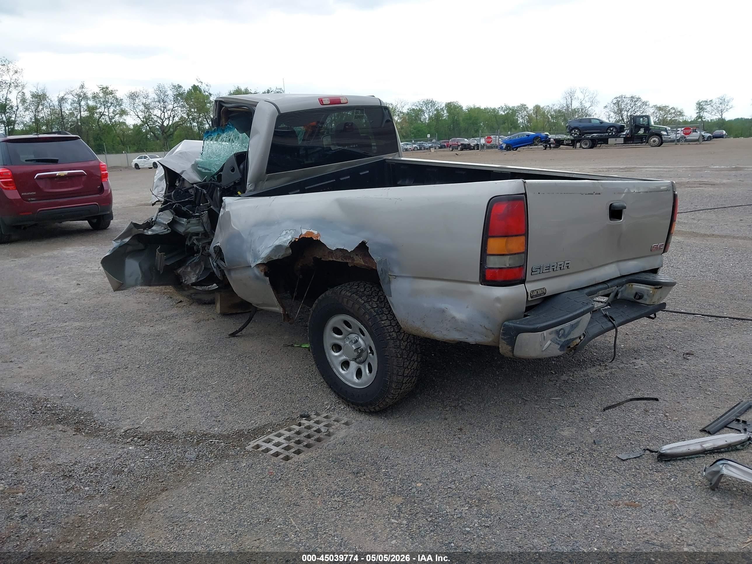 2005 Gmc Sierra 1500 Work Truck Gray vin: 1GTEC14X95Z237616