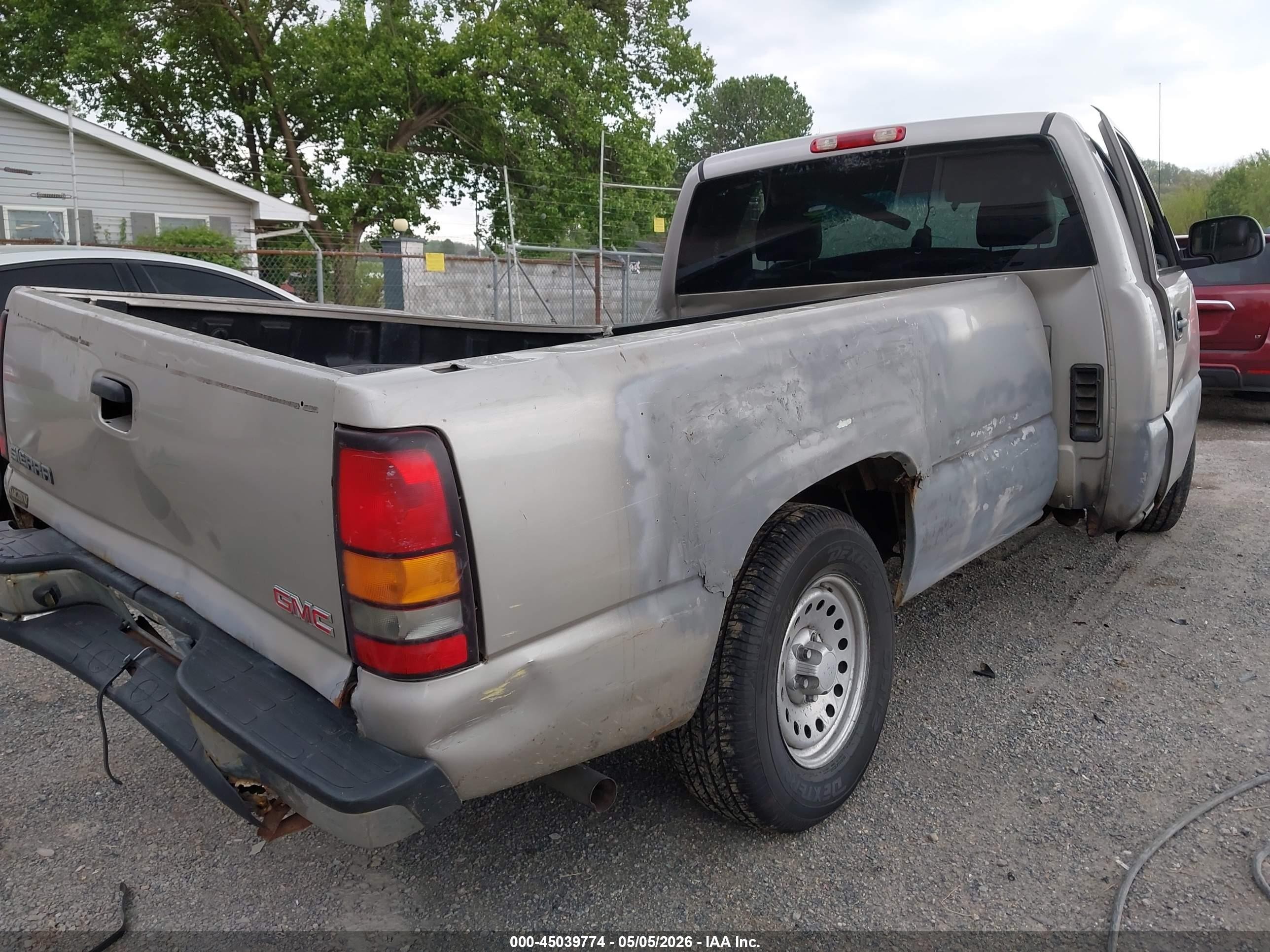 2005 Gmc Sierra 1500 Work Truck Gray vin: 1GTEC14X95Z237616
