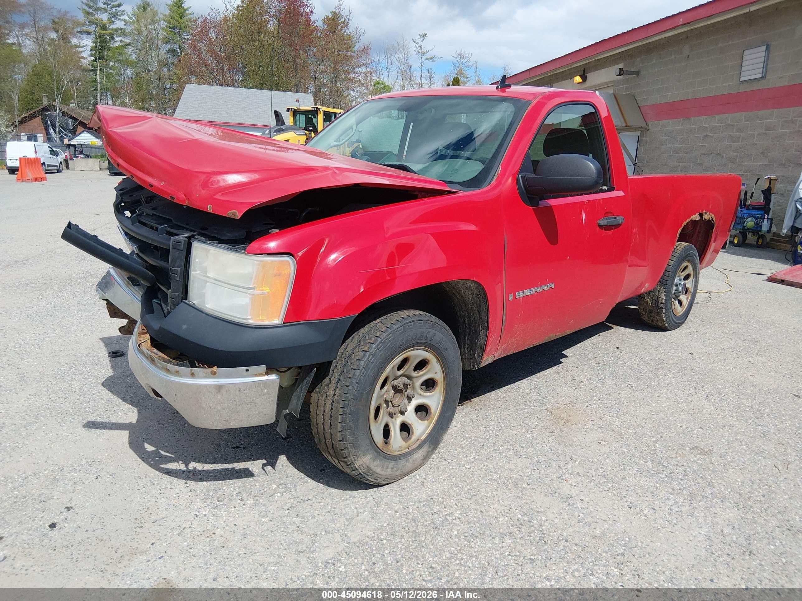 2007 Gmc Sierra 1500 Work Truck Red vin: 1GTEC14X97Z636254