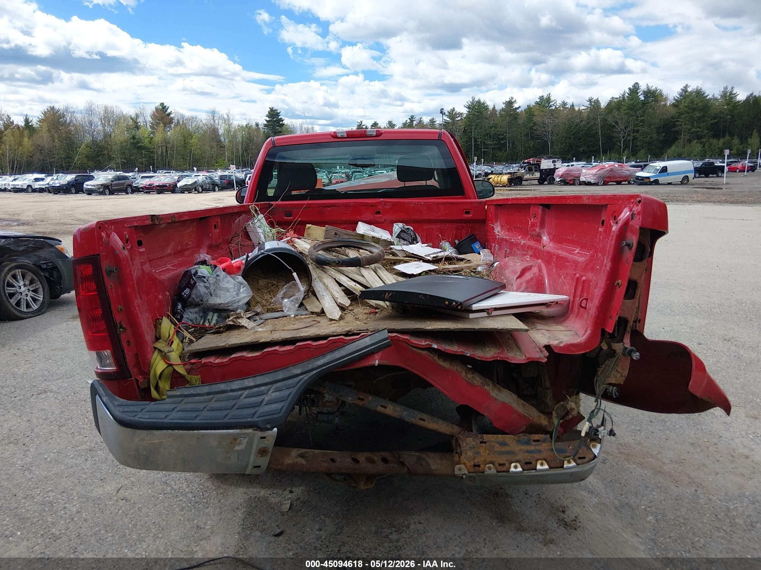 2007 Gmc Sierra 1500 Work Truck Red vin: 1GTEC14X97Z636254