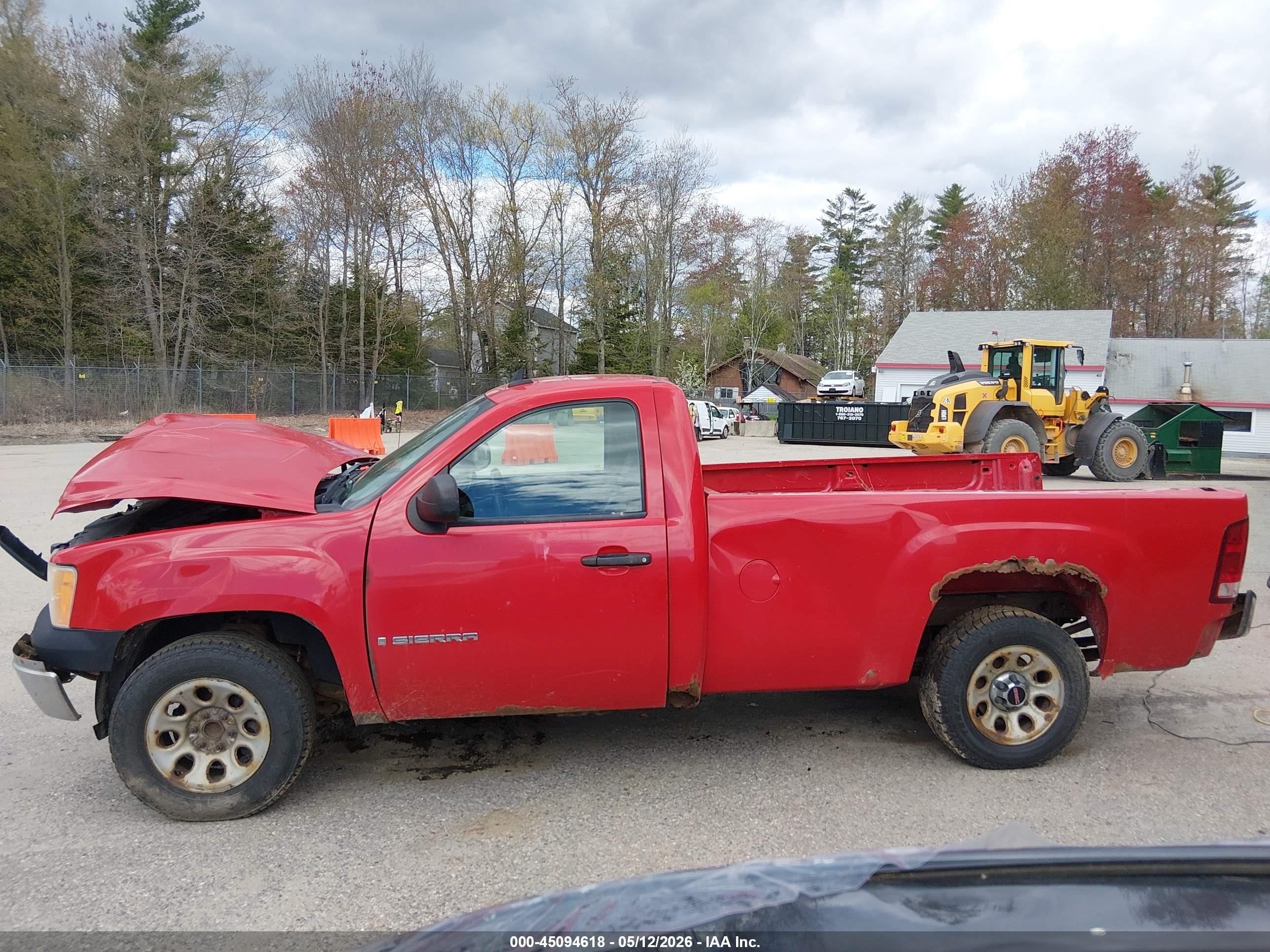 2007 Gmc Sierra 1500 Work Truck Red vin: 1GTEC14X97Z636254