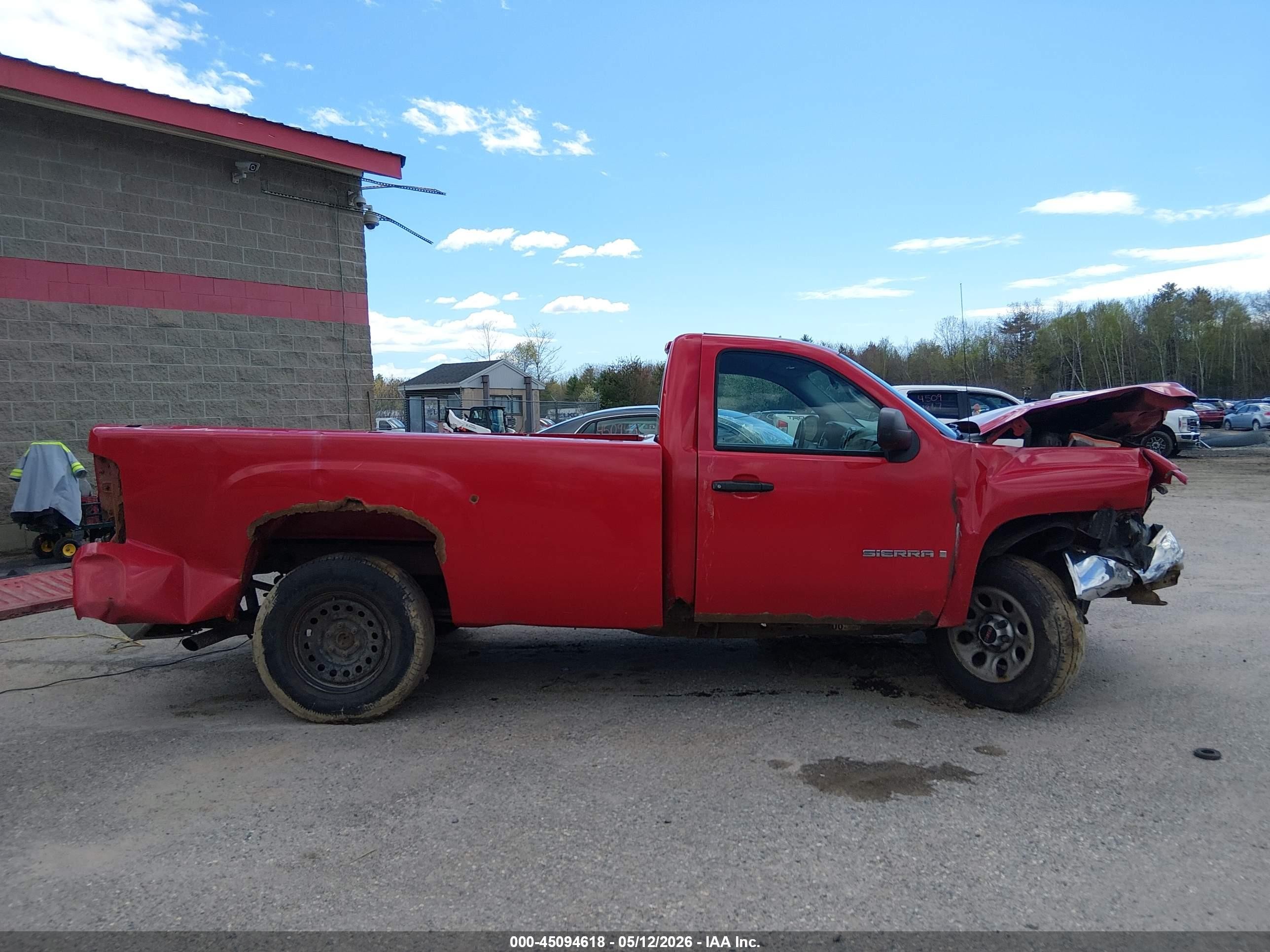 2007 Gmc Sierra 1500 Work Truck Red vin: 1GTEC14X97Z636254