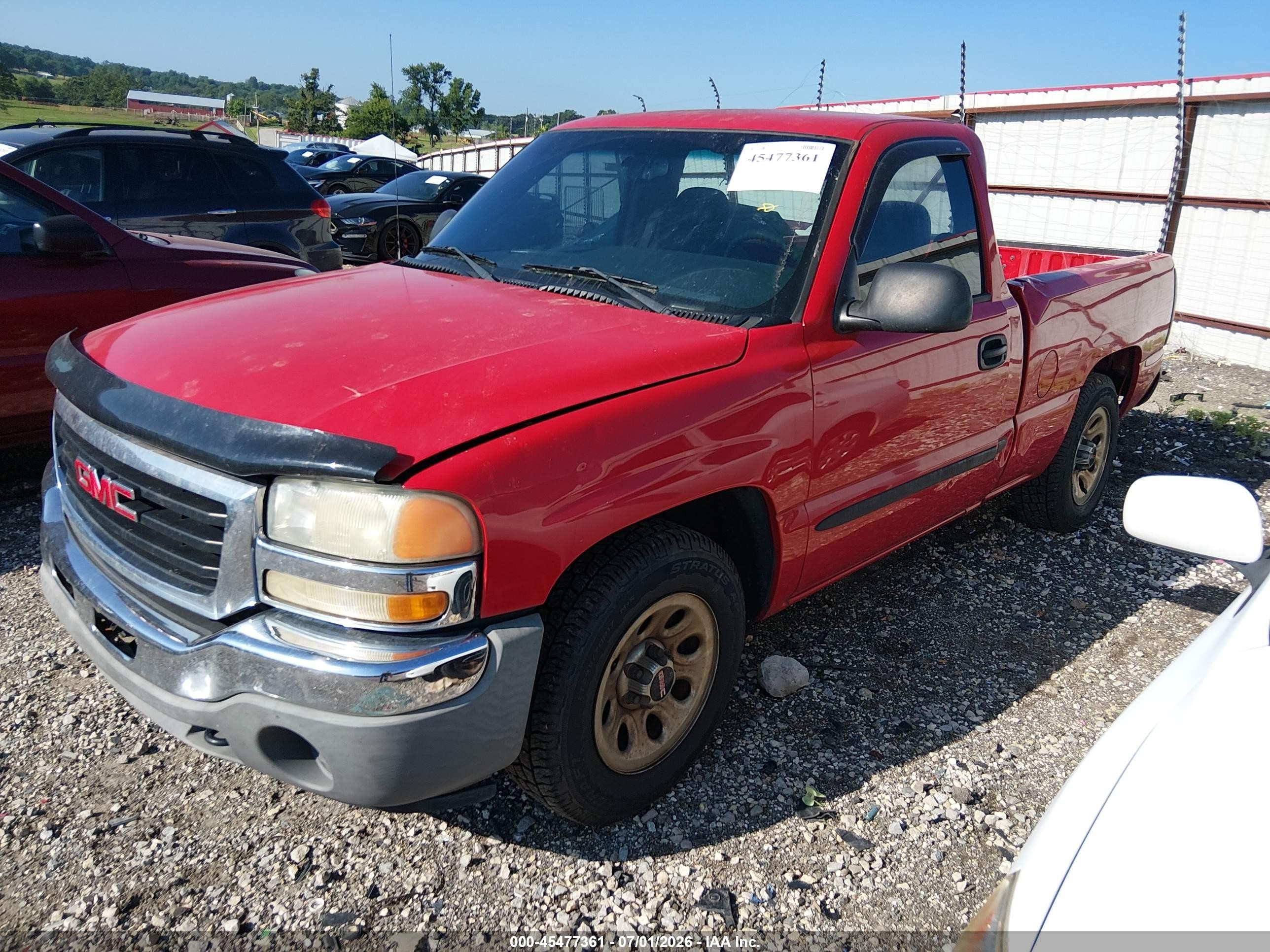 2005 Gmc Sierra 1500   Red vin: 1GTEC14XX5Z118795