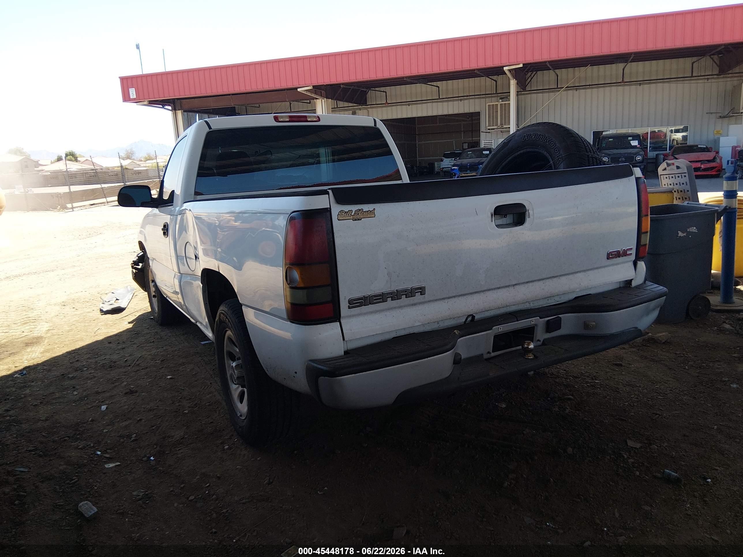 2006 Gmc Sierra 1500 Work Truck White vin: 1GTEC14XX6Z157775