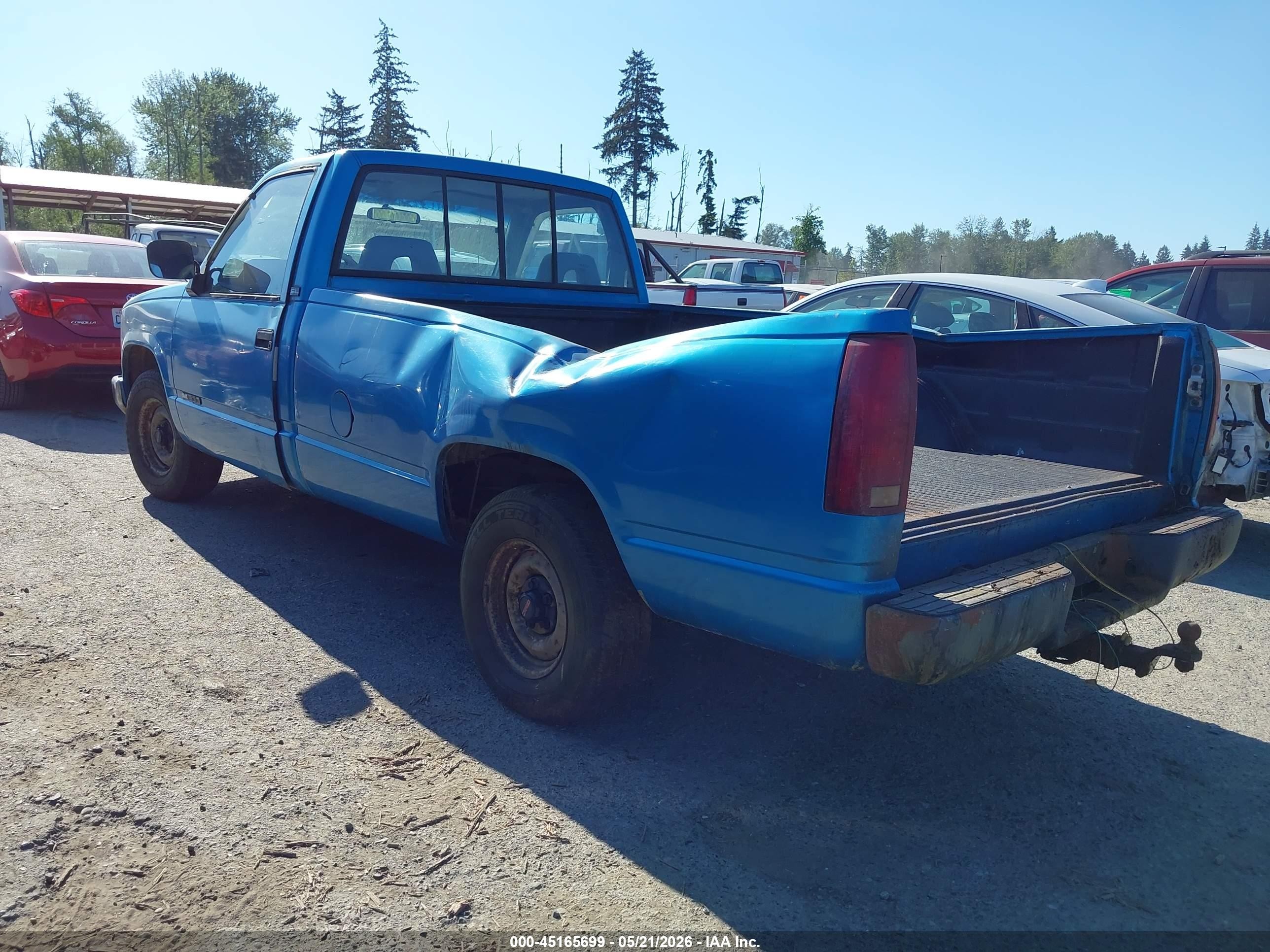 1992 Gmc Sierra C1500 Blue vin: 1GTEC14Z3NE515435