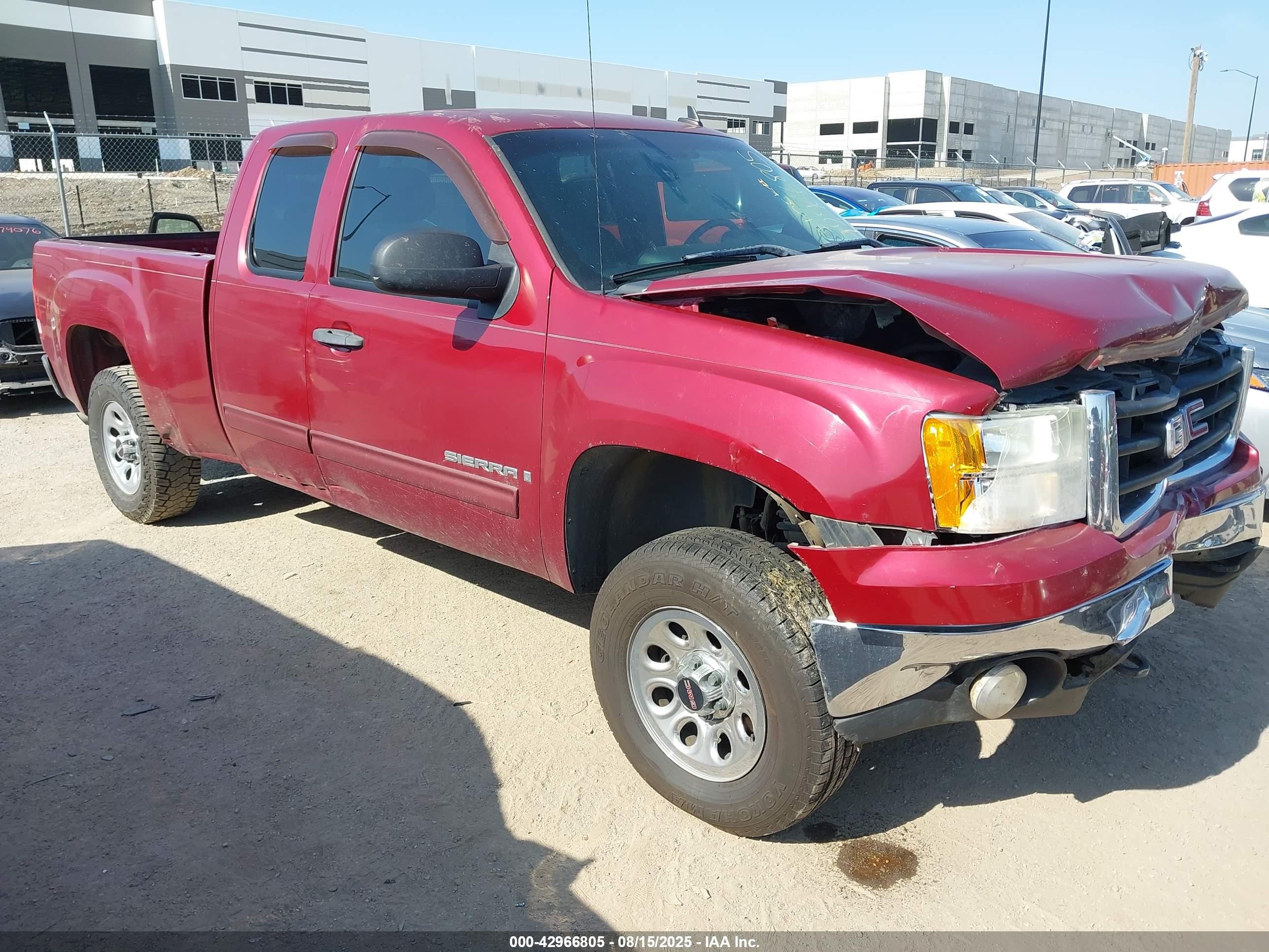 2007 Gmc Sierra 1500 Sle1 Maroon vin: 1GTEC19007Z586940