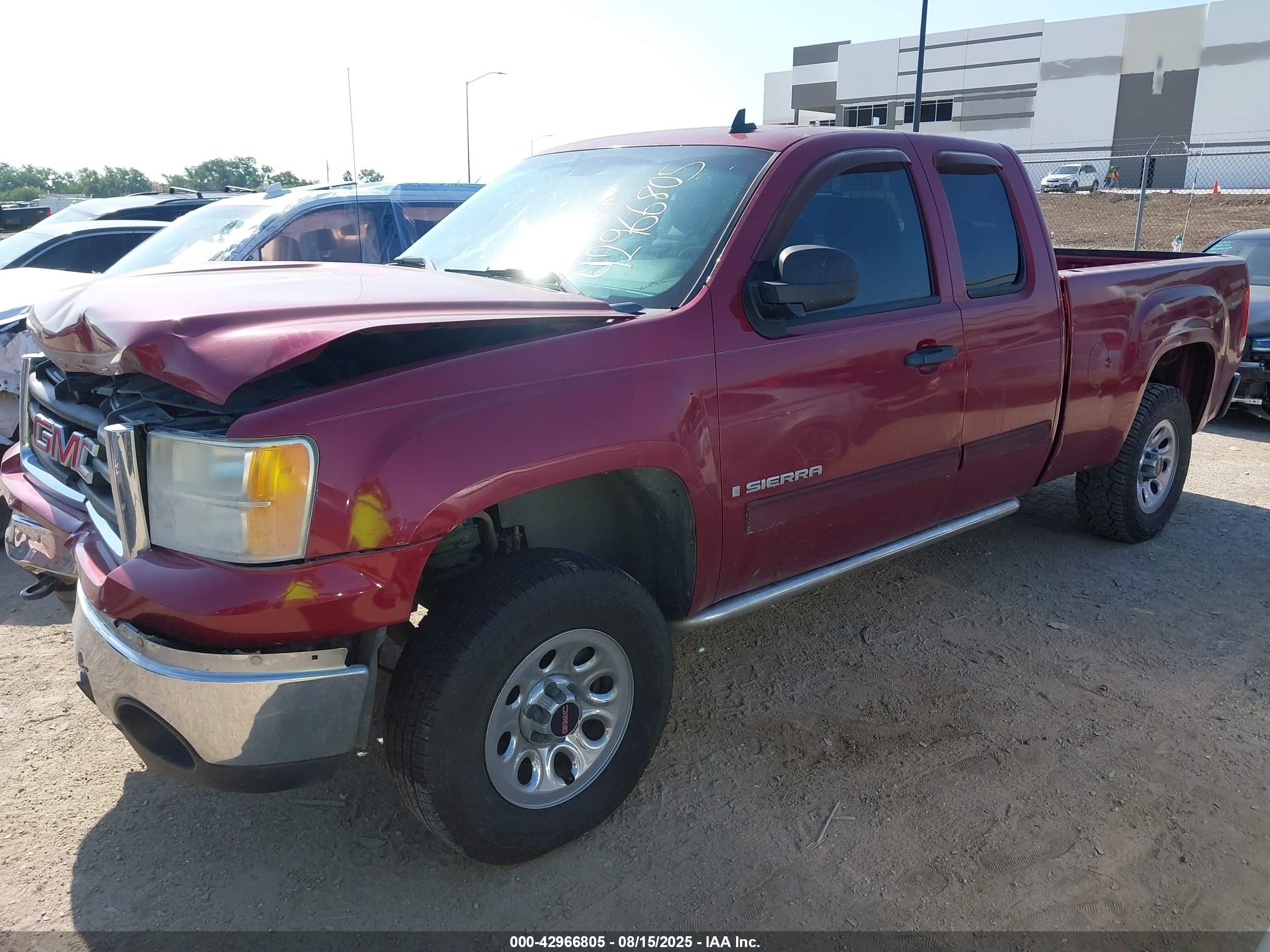 2007 Gmc Sierra 1500 Sle1 Maroon vin: 1GTEC19007Z586940