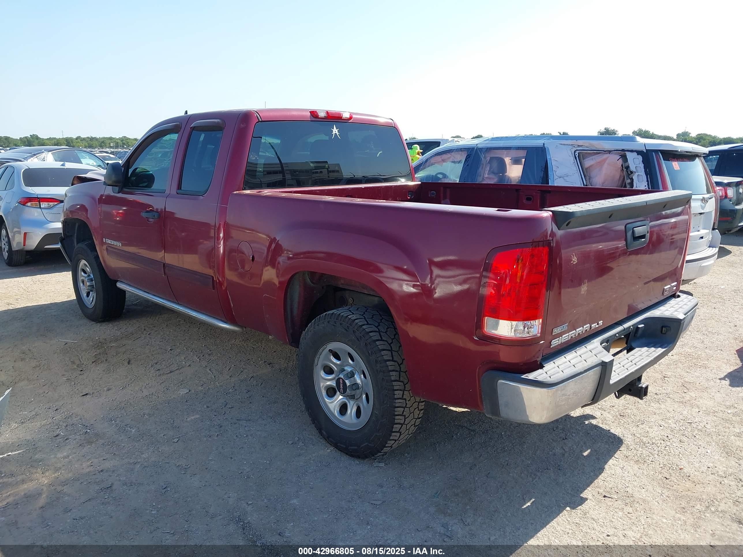 2007 Gmc Sierra 1500 Sle1 Maroon vin: 1GTEC19007Z586940