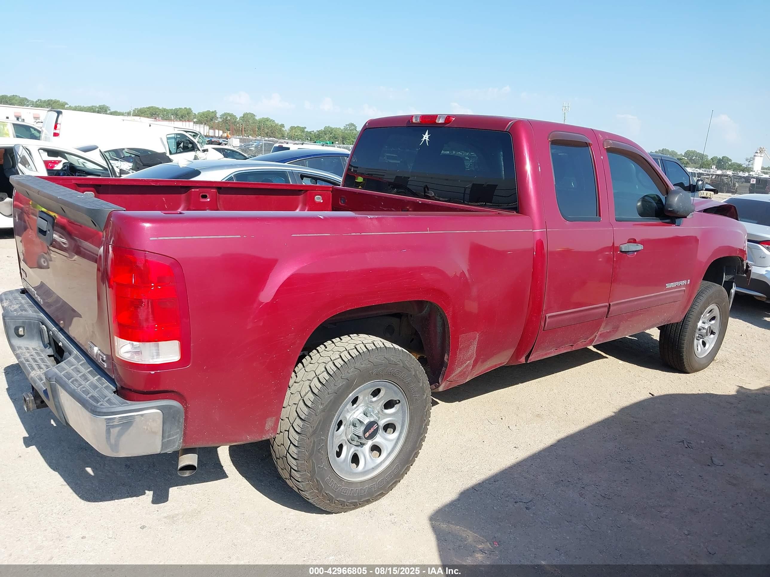 2007 Gmc Sierra 1500 Sle1 Maroon vin: 1GTEC19007Z586940