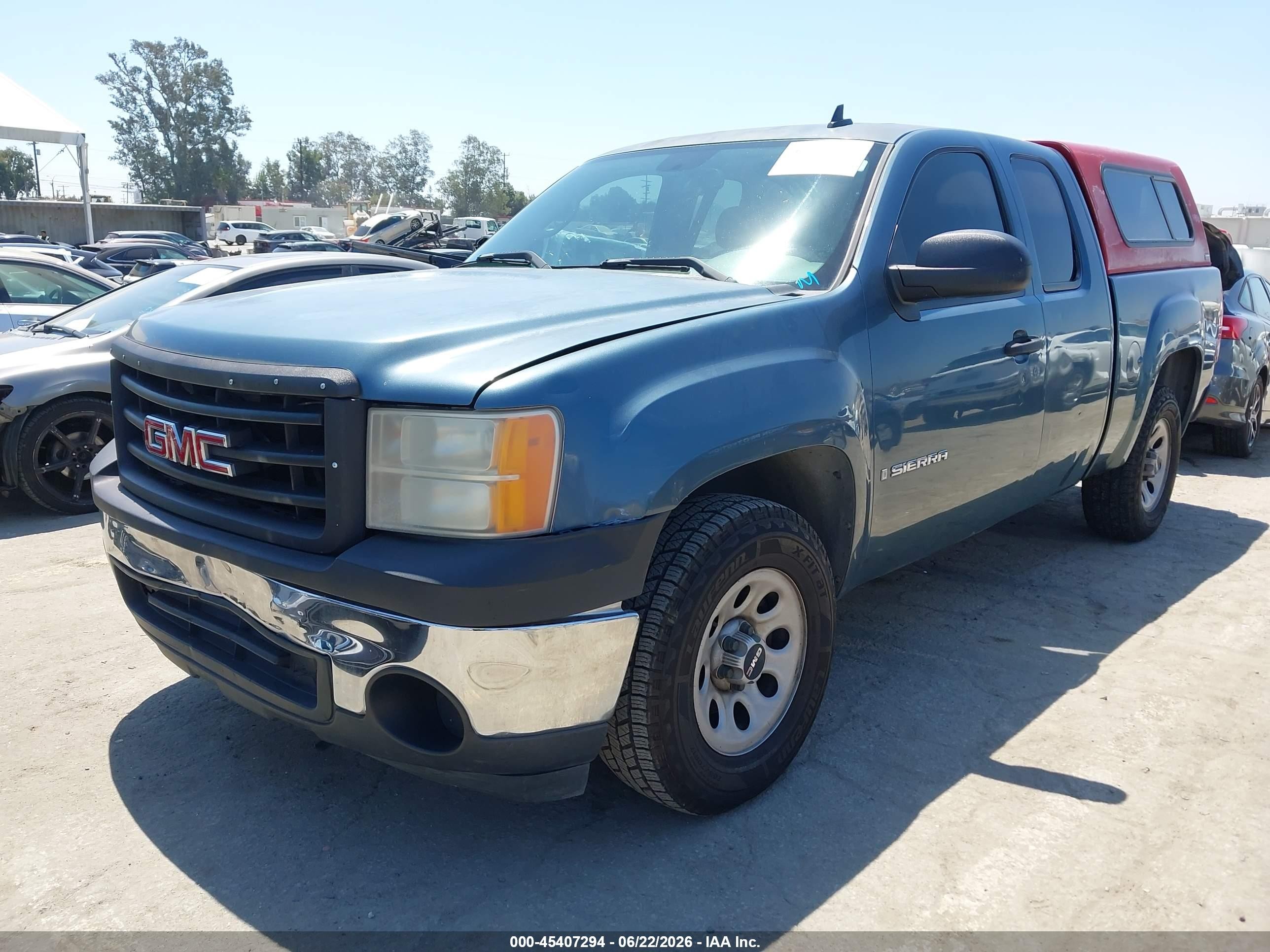 2007 Gmc Sierra 1500 Work Truck Blue vin: 1GTEC19C07Z581635