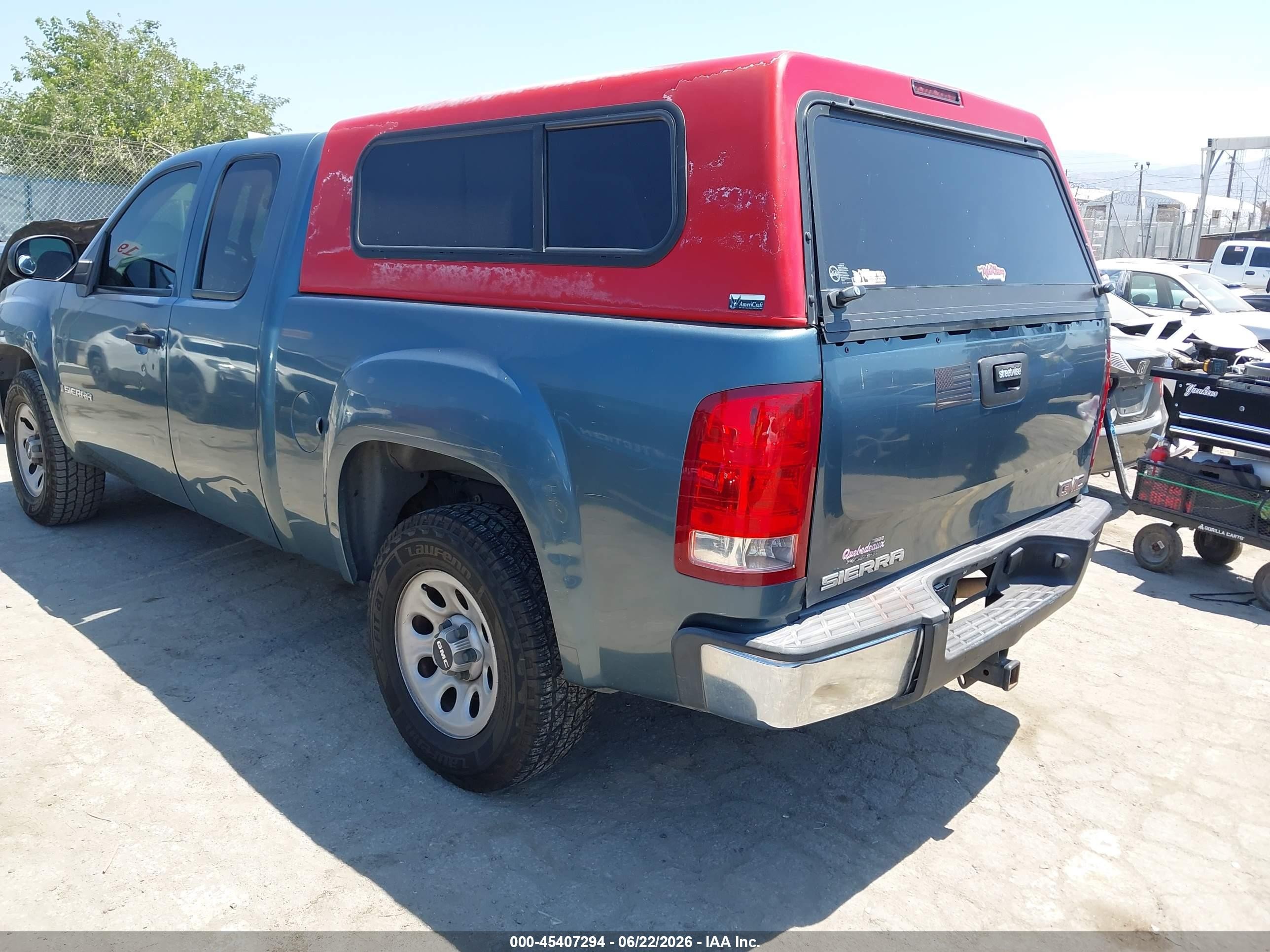 2007 Gmc Sierra 1500 Work Truck Blue vin: 1GTEC19C07Z581635