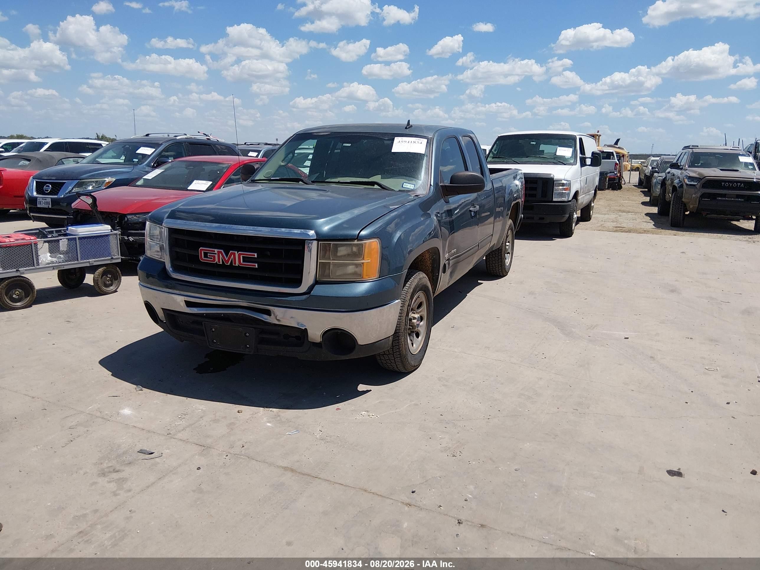 2009 Gmc Sierra 1500 Sl Blue vin: 1GTEC19C09Z280754