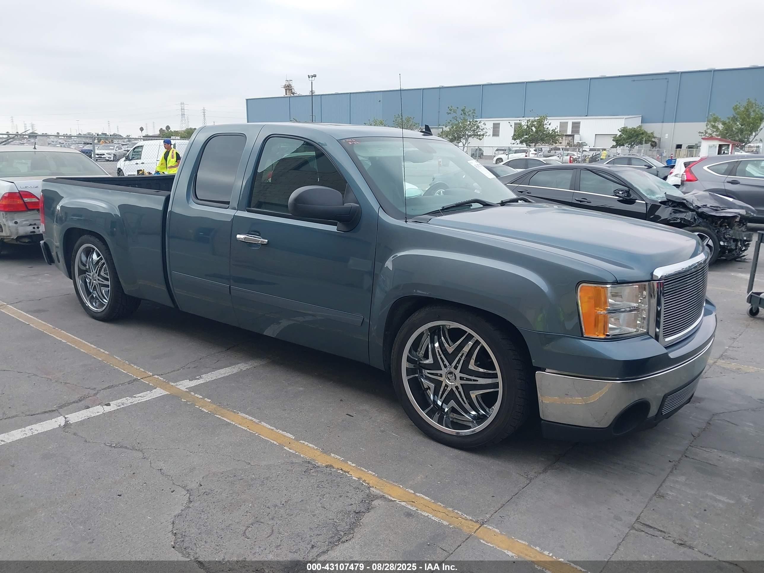 2007 Gmc Sierra 1500 Sle1 Blue vin: 1GTEC19C37Z503236
