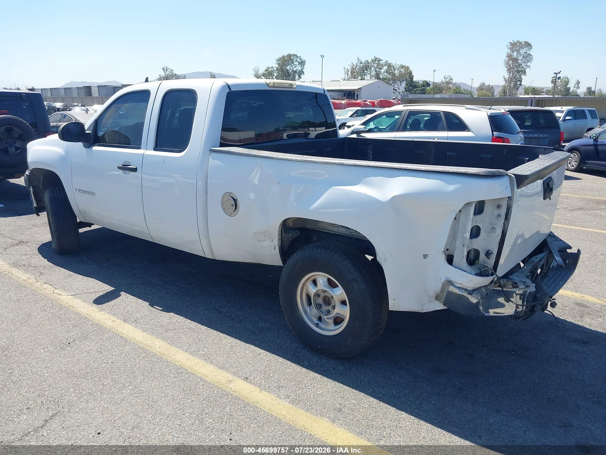 2007 Gmc Sierra 1500 Work Truck White vin: 1GTEC19C37Z512907